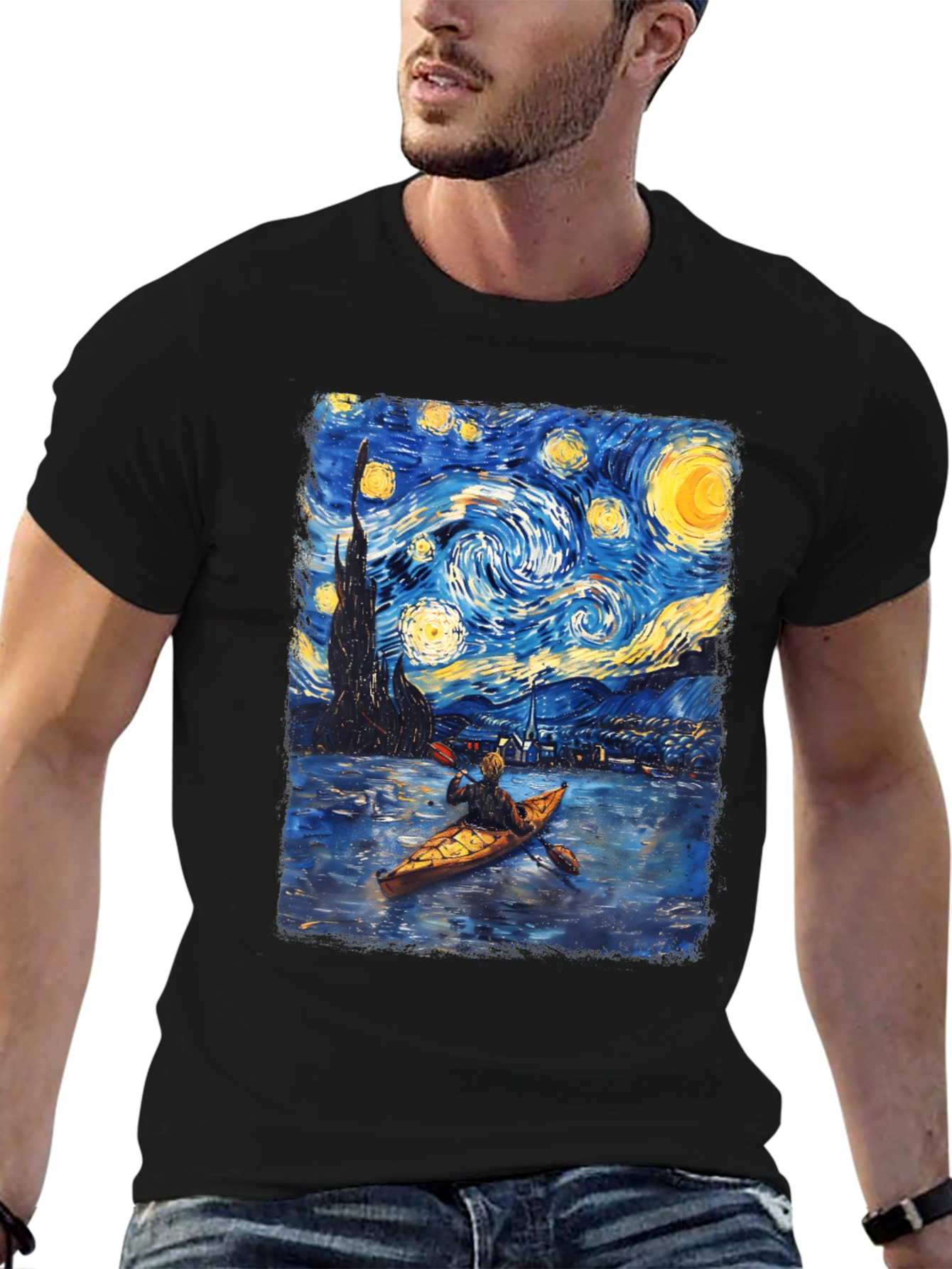 Starry Night Kayak T-Shirt