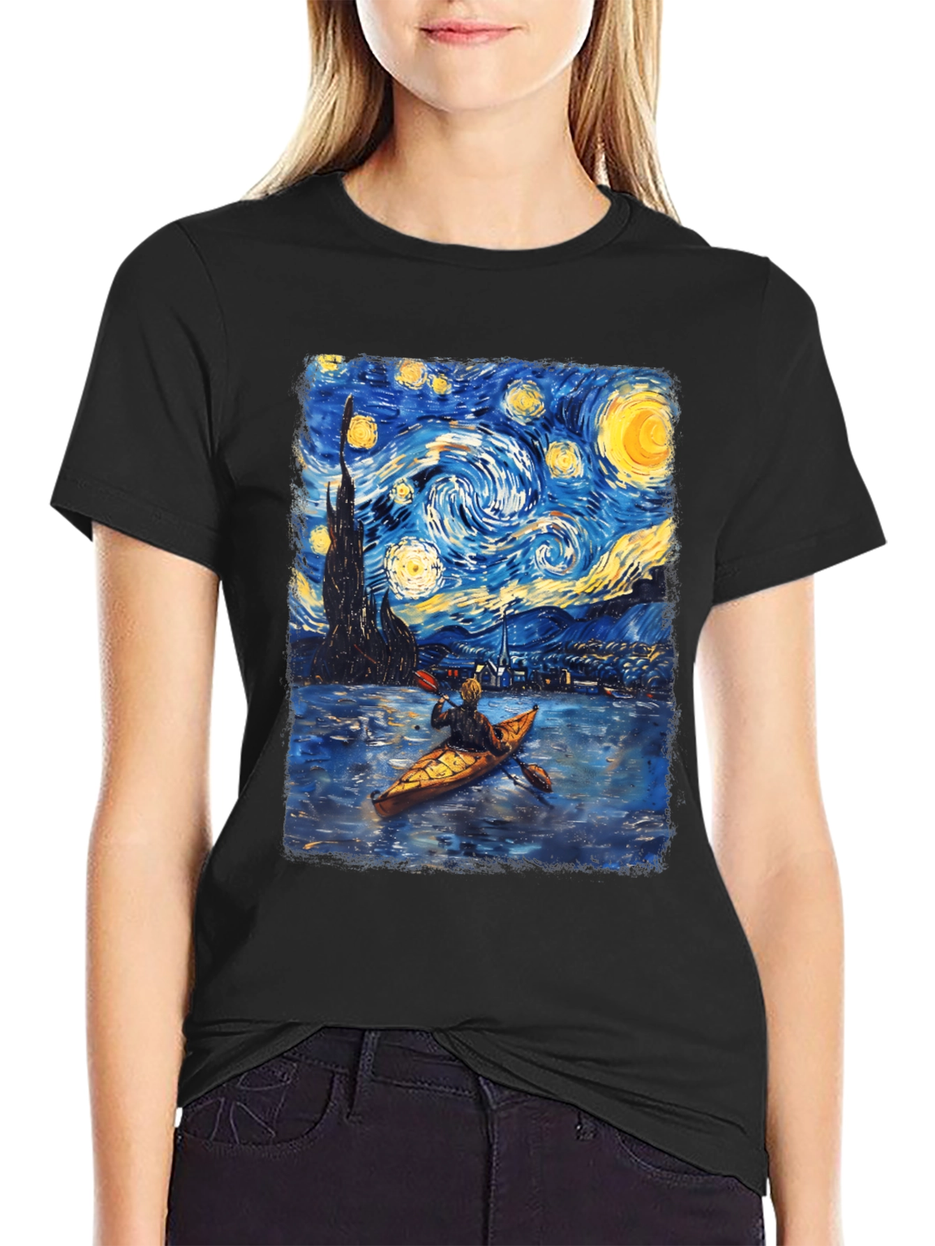 Starry Night Kayak T-Shirt