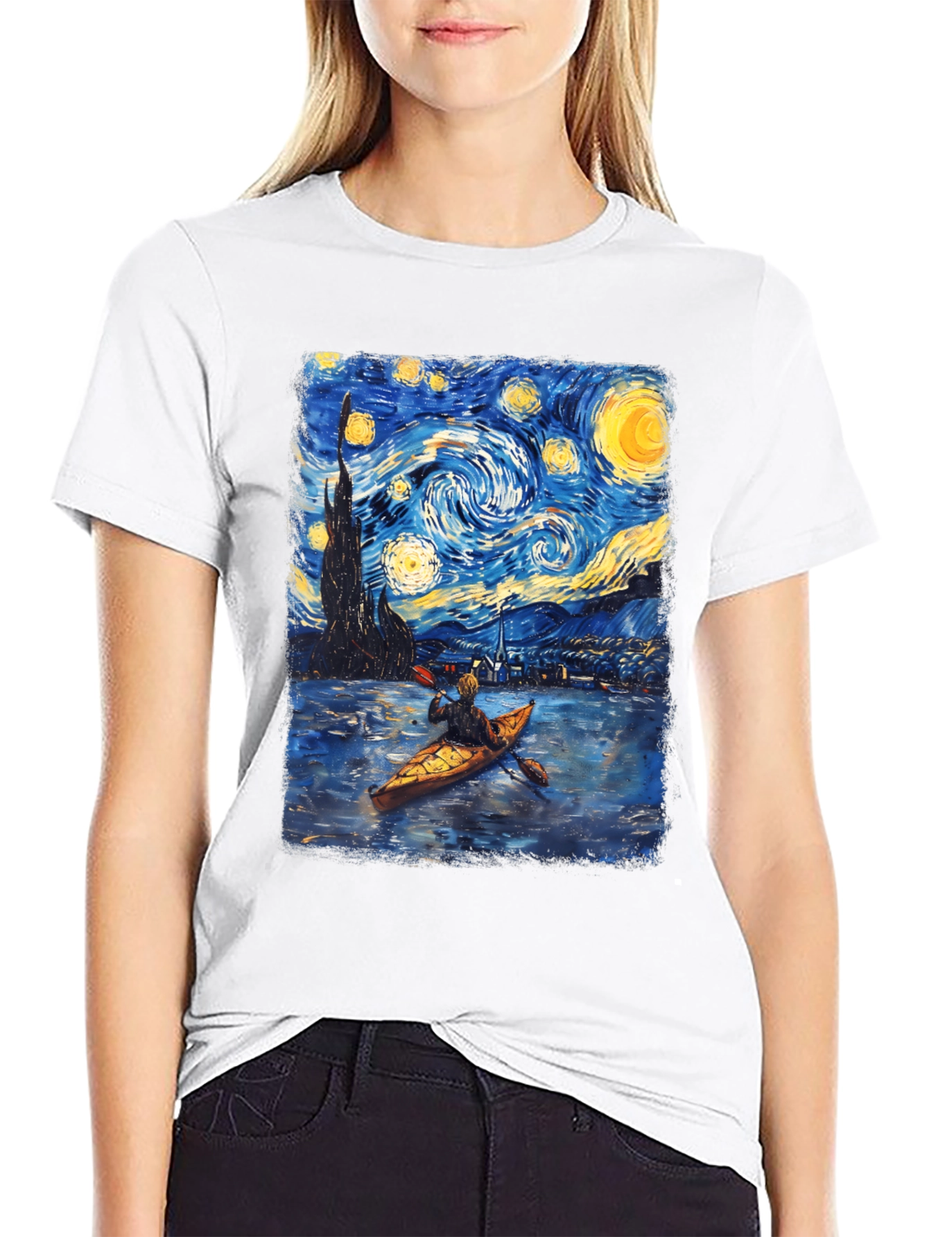 Starry Night Kayak T-Shirt