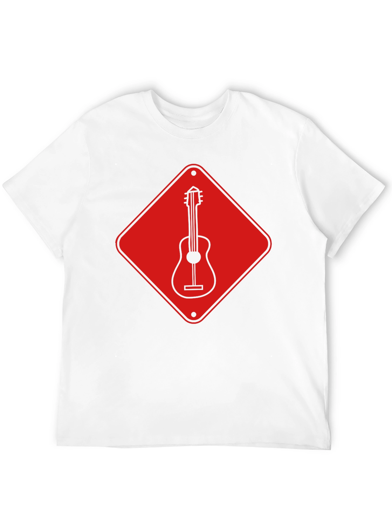 Guitar Crossing T-Shirt - Road Sign Design