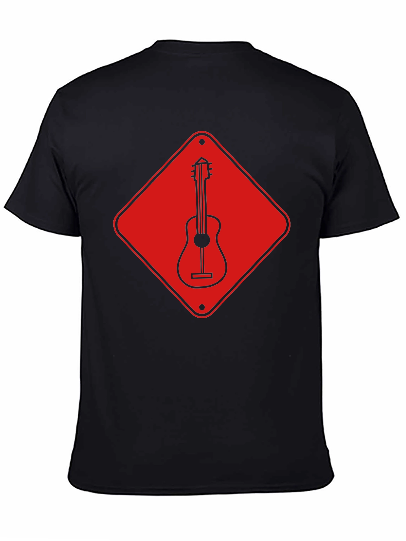 Guitar Crossing T-Shirt - Road Sign Design