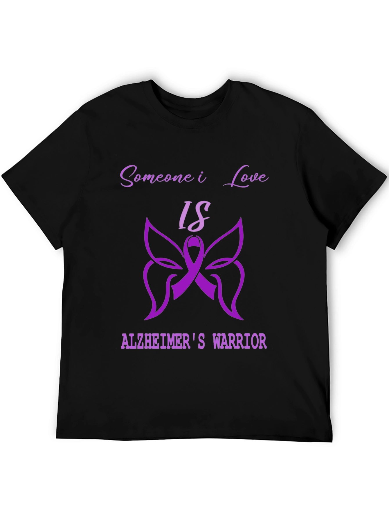 Alzheimers Warrior T-Shirt - Purple Ribbon Design
