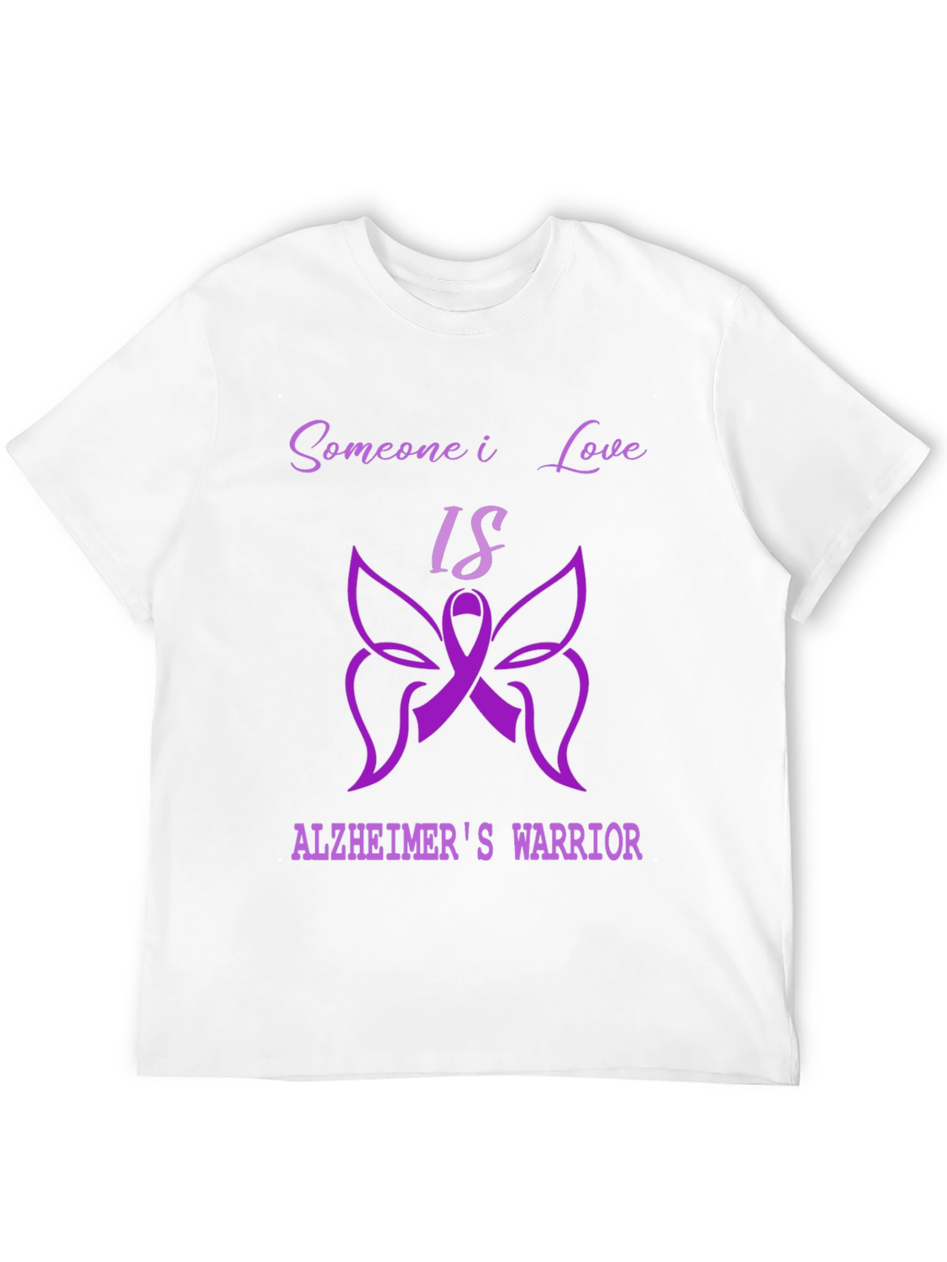 Alzheimers Warrior T-Shirt - Purple Ribbon Design