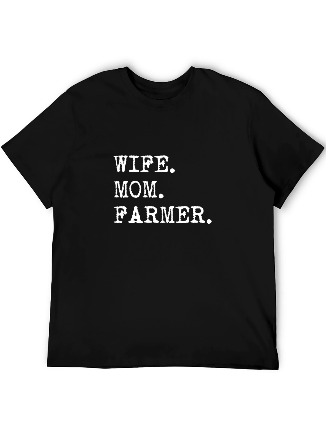 Wife Mom Farmer T-Shirt - Black Cotton Tee