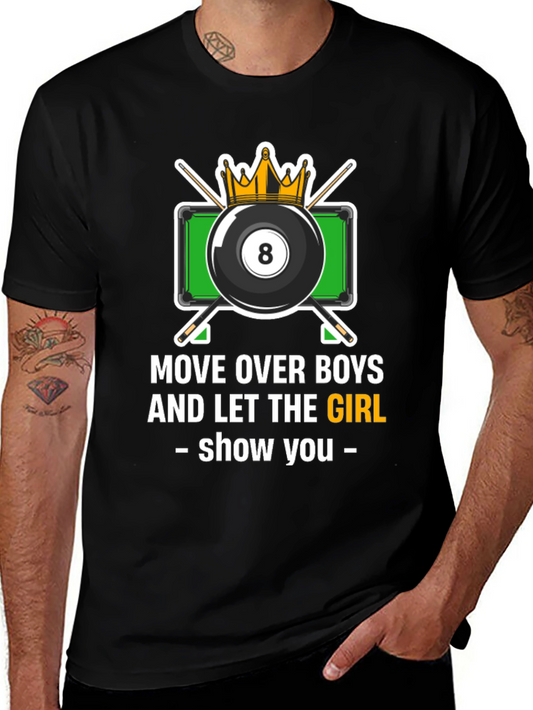 Billiards Girl T-Shirt - Move Over Boys