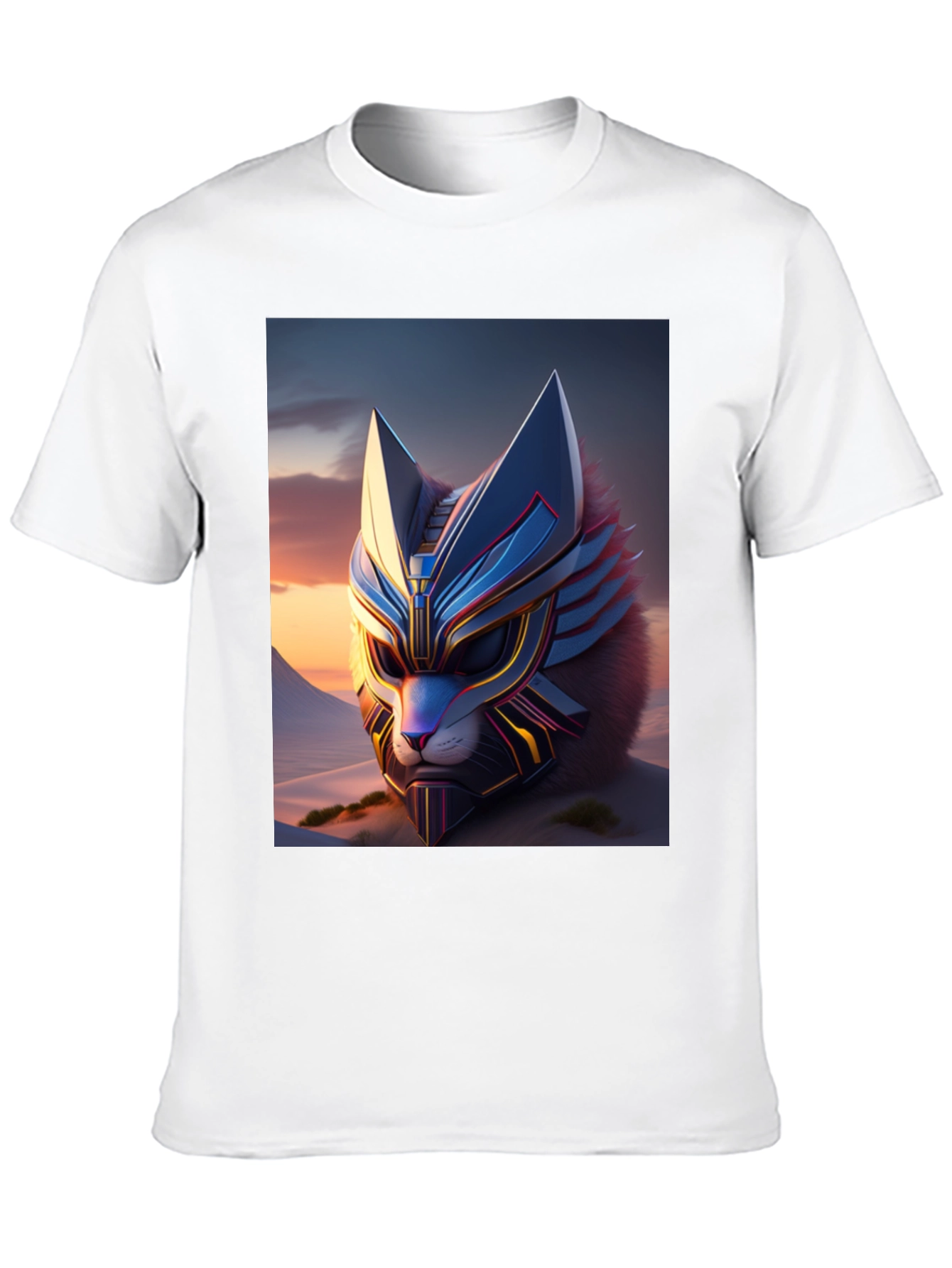 Cyberpunk Cat T-Shirt: Futuristic Feline Design