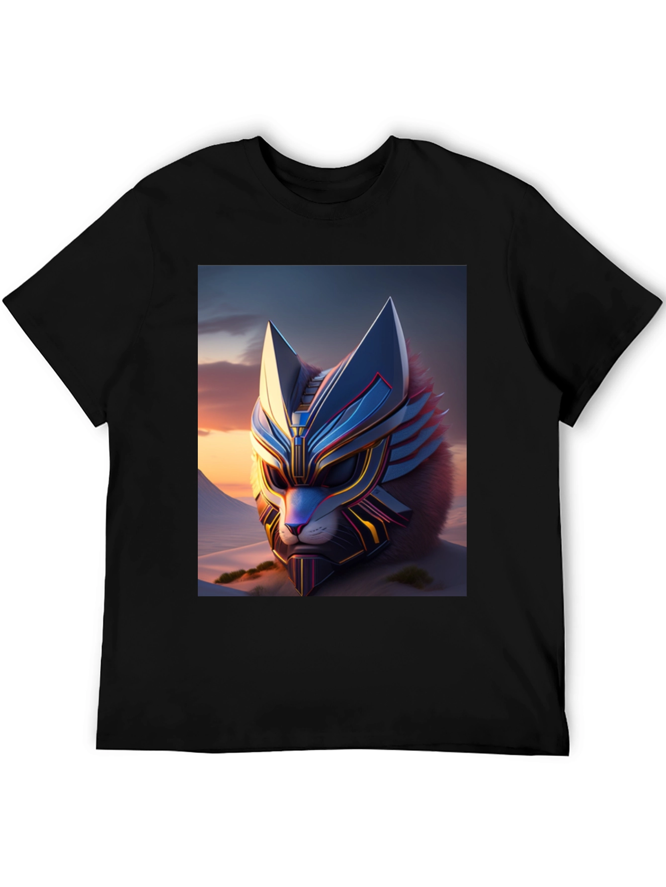Cyberpunk Cat T-Shirt: Futuristic Feline Design