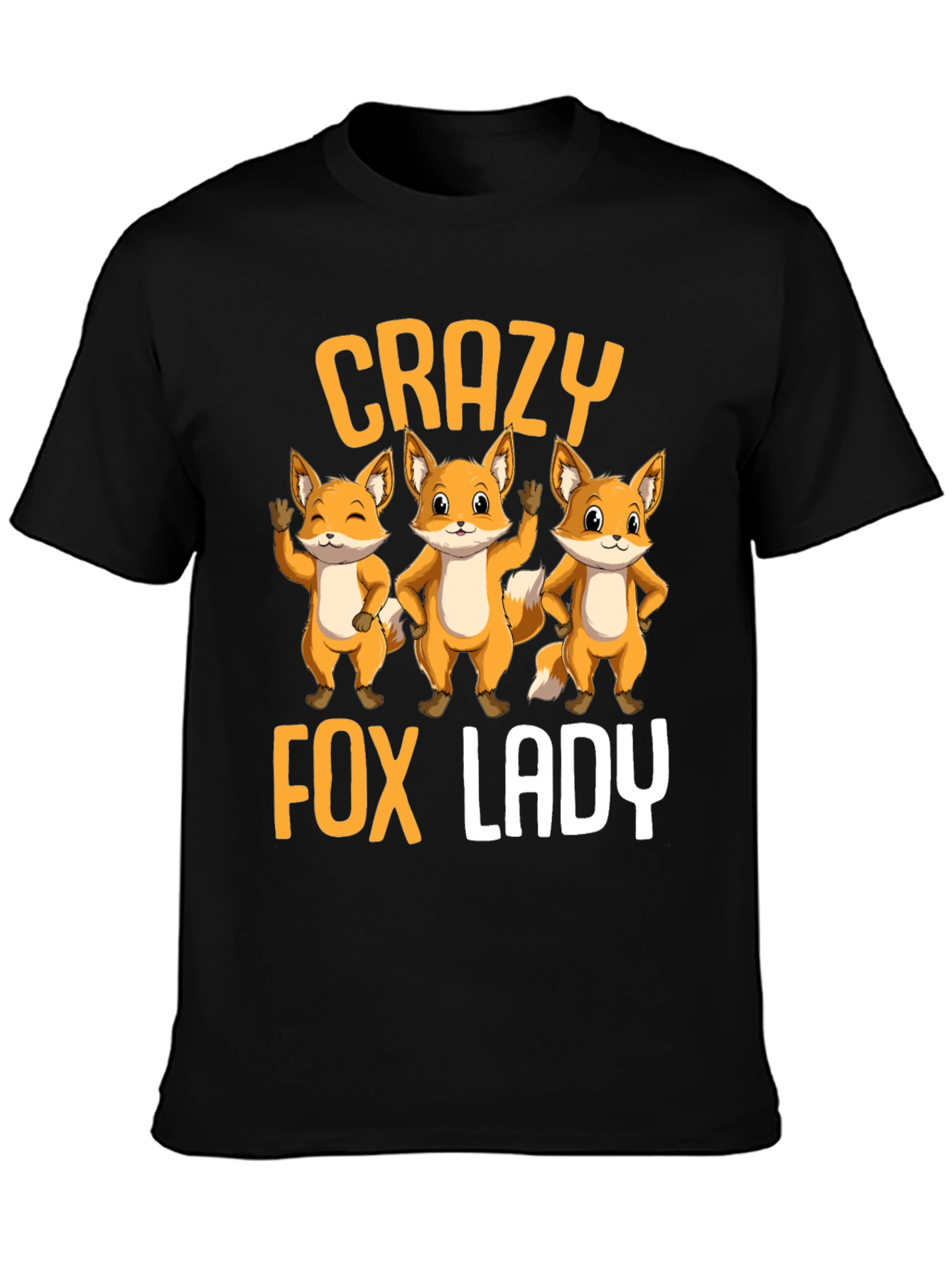 Crazy Fox Lady T-Shirt | Cute Animal Graphic Tee