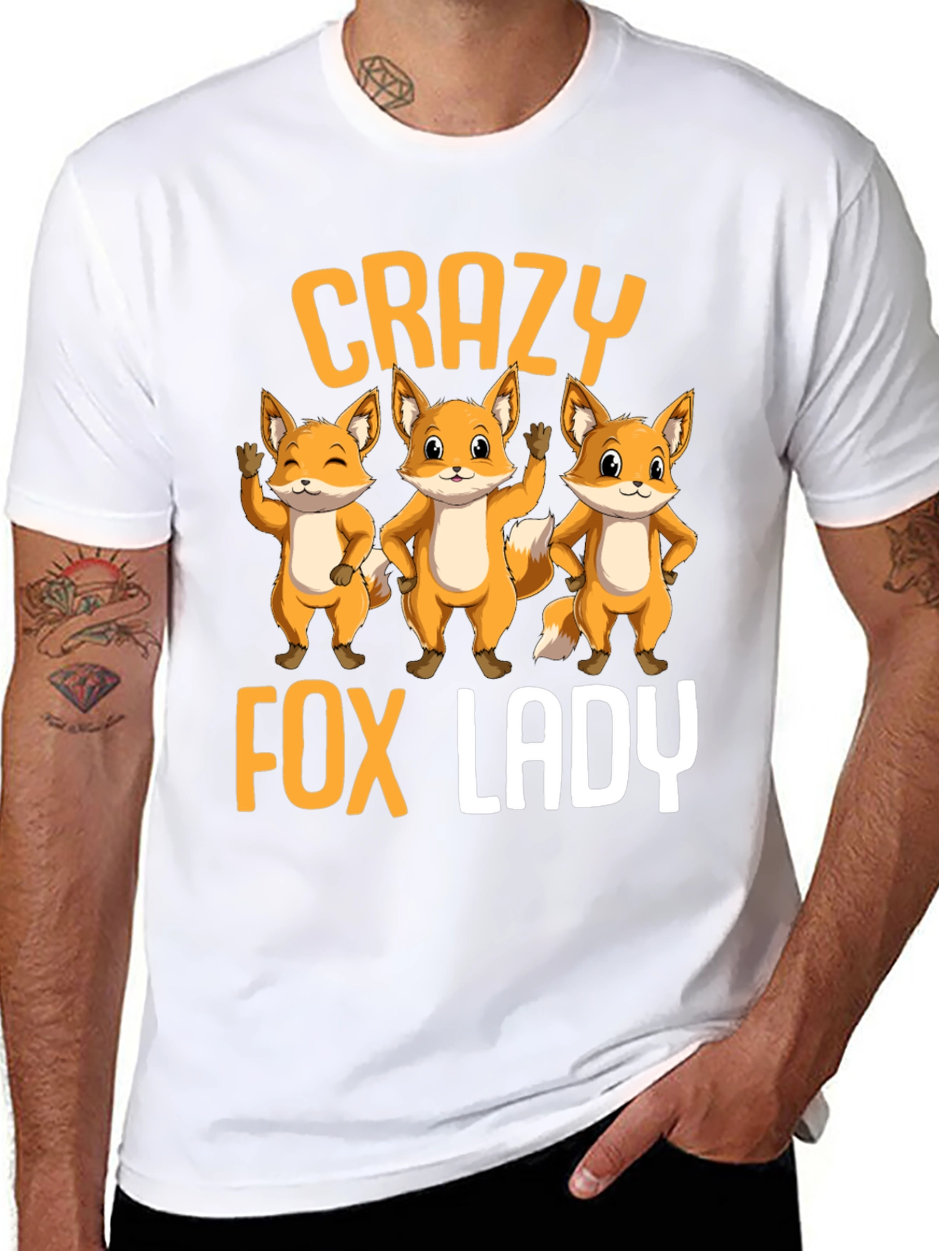 Crazy Fox Lady T-Shirt | Cute Animal Graphic Tee