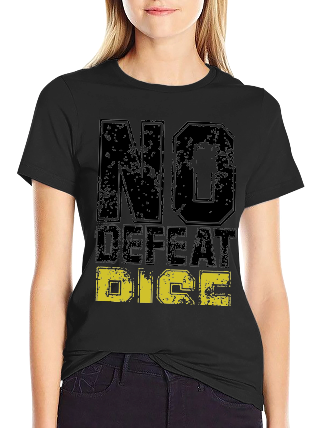 No Defeat Dice Graphic T-Shirt