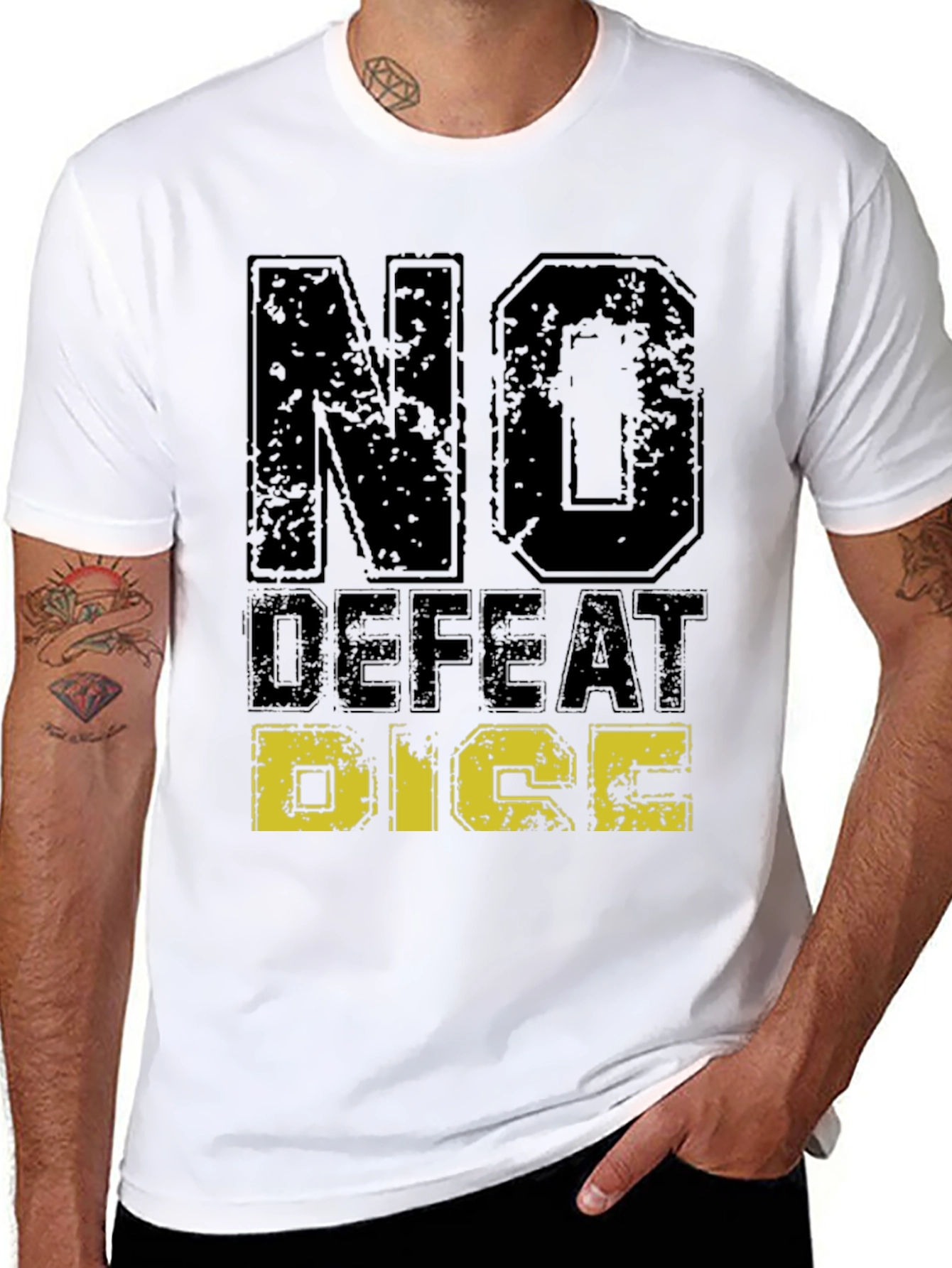 No Defeat Dice Graphic T-Shirt