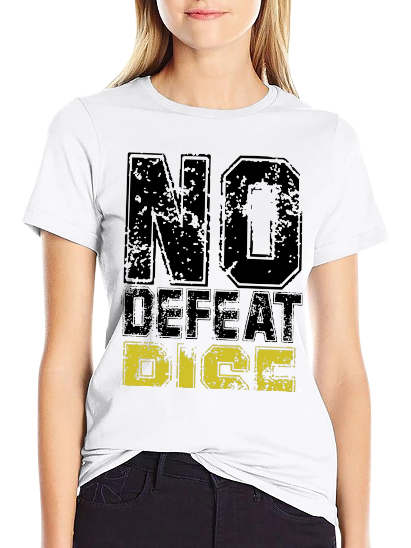No Defeat Dice Graphic T-Shirt