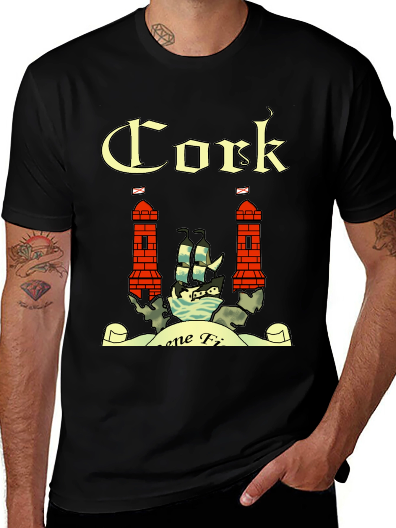 Cork Ireland Crest Graphic T-Shirt