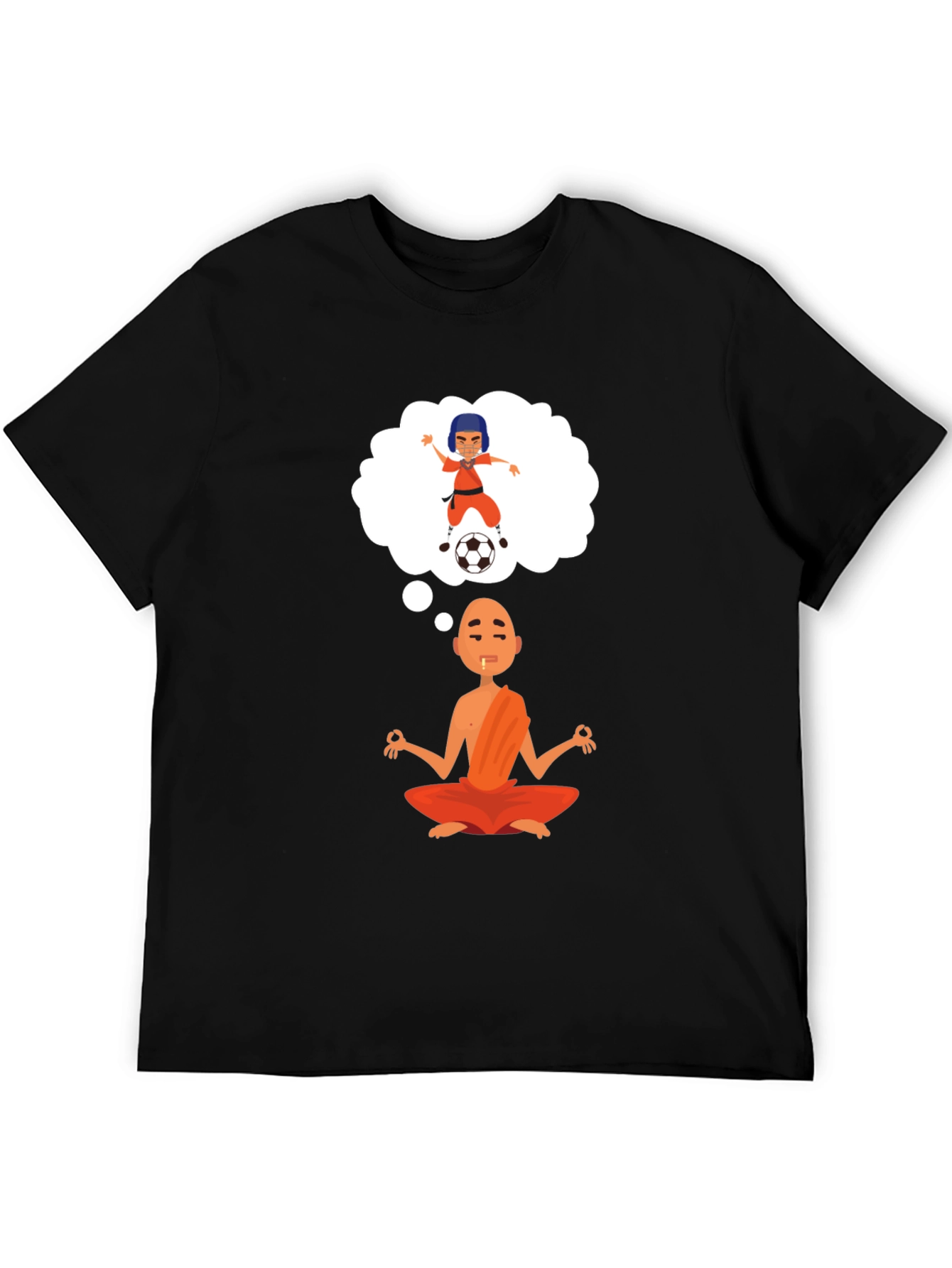 Meditating Monk T-Shirt - Soccer Dream
