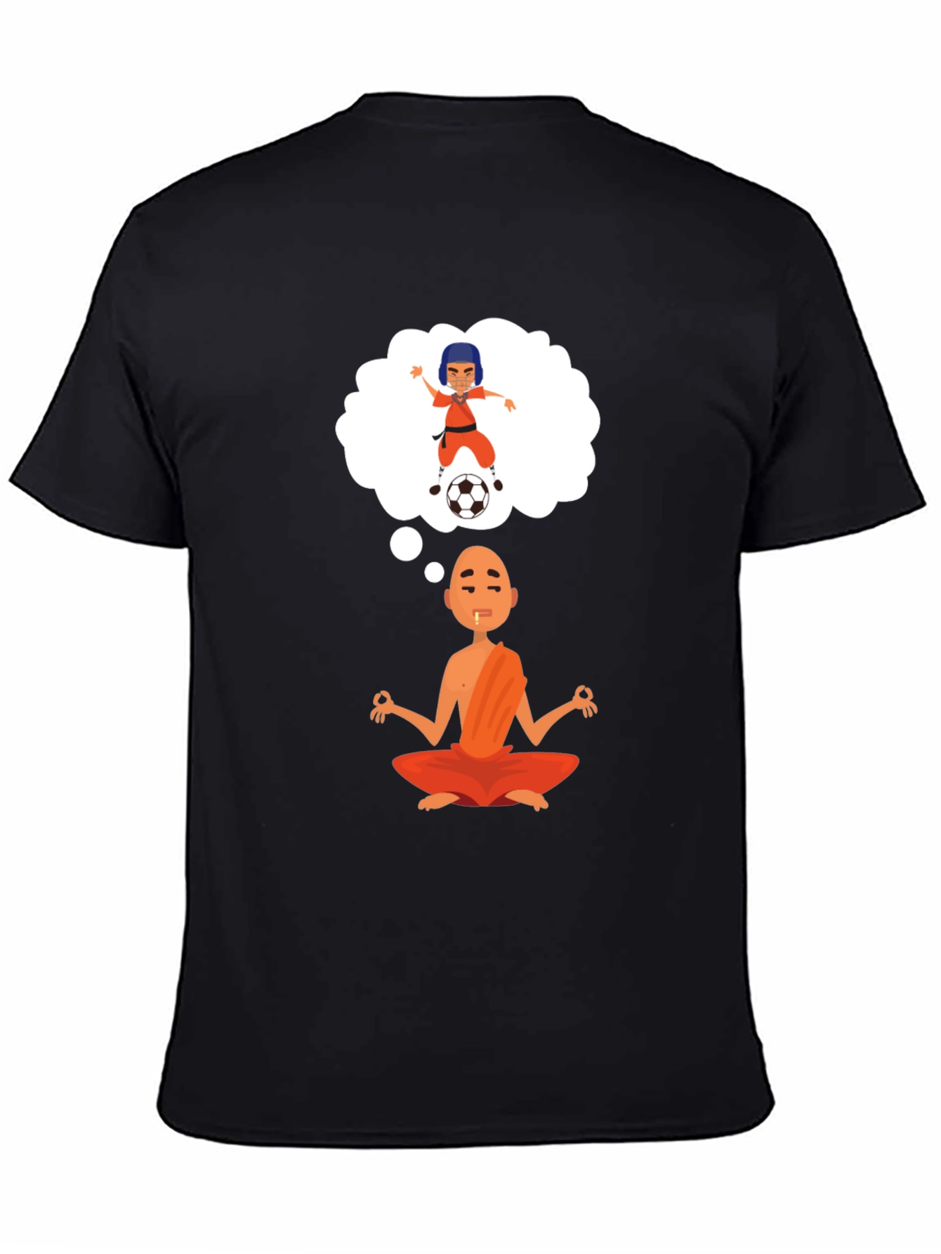Meditating Monk T-Shirt - Soccer Dream