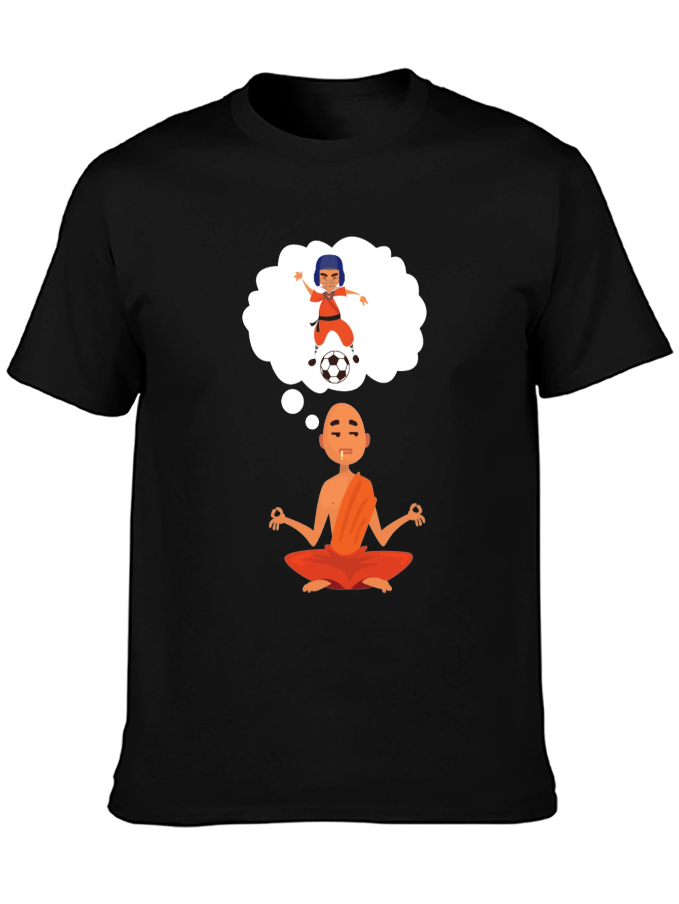 Meditating Monk T-Shirt - Soccer Dream