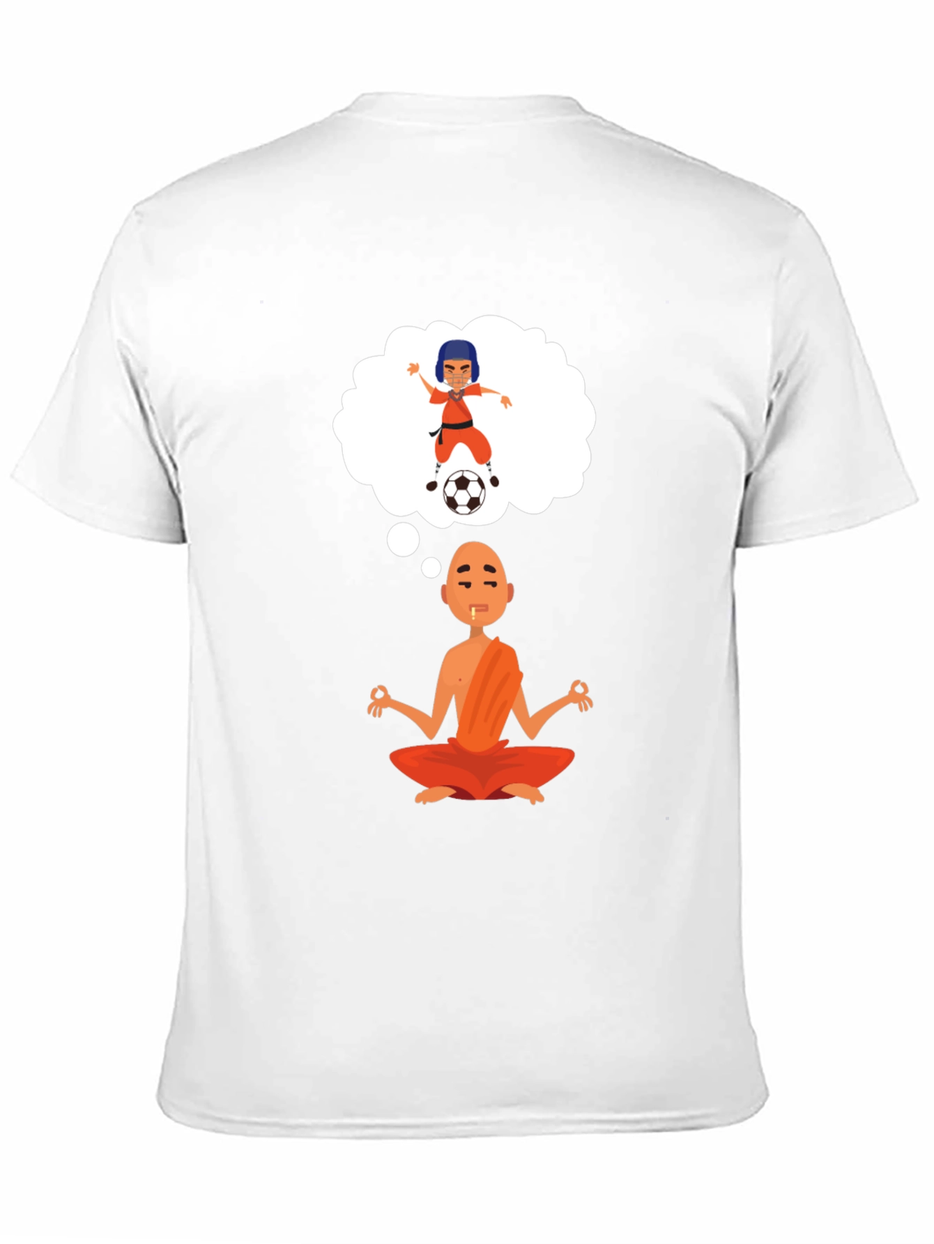 Meditating Monk T-Shirt - Soccer Dream