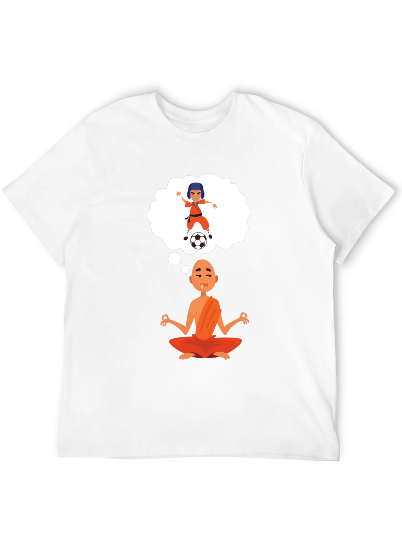 Meditating Monk T-Shirt - Soccer Dream