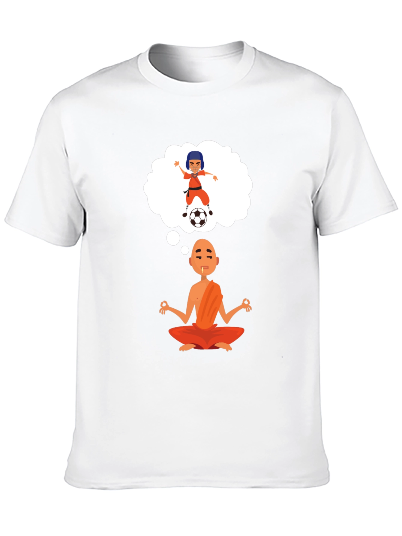 Meditating Monk T-Shirt - Soccer Dream