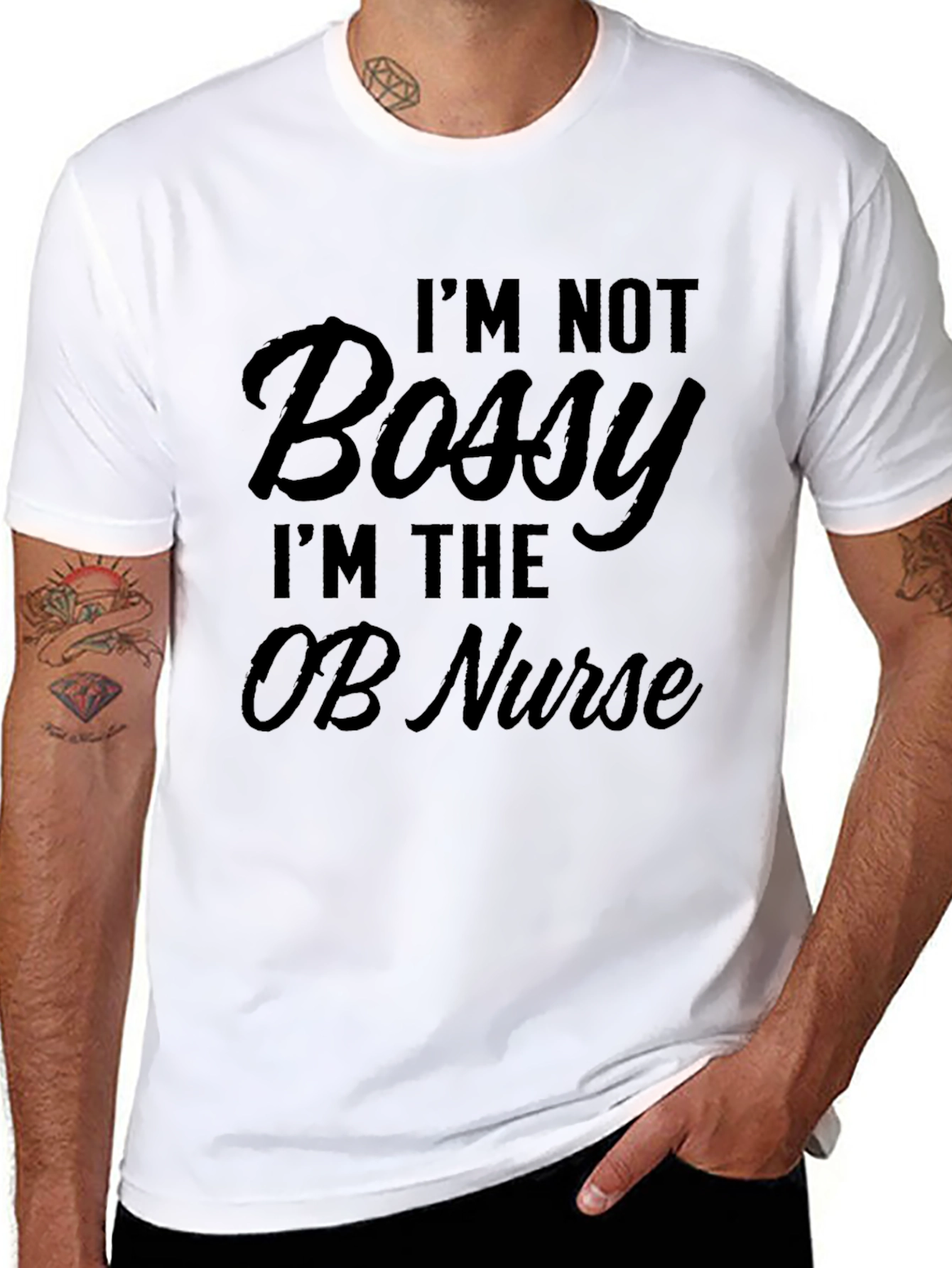 Im Not Bossy OB Nurse T-Shirt Black