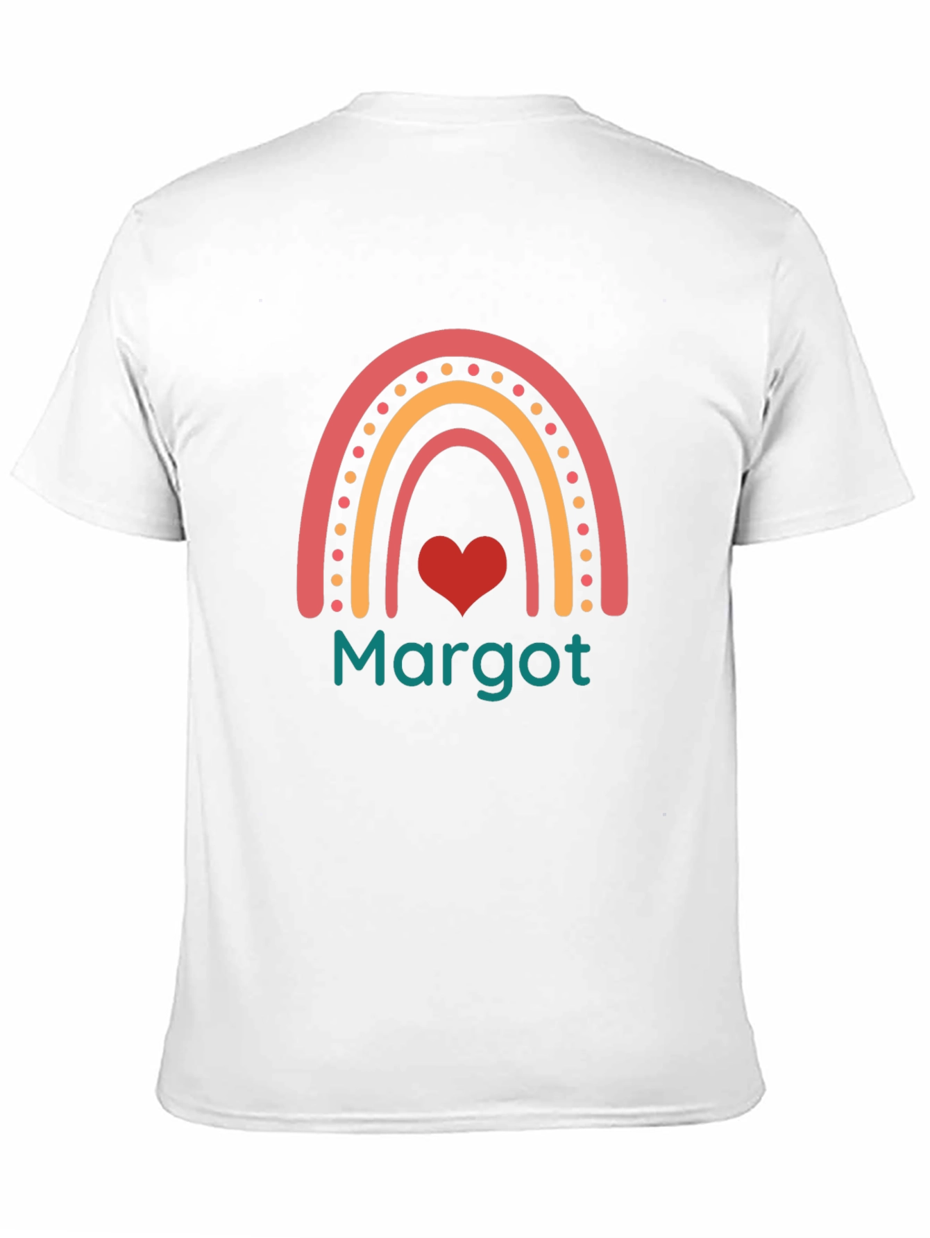 Margot Rainbow Heart Personalized T-Shirt