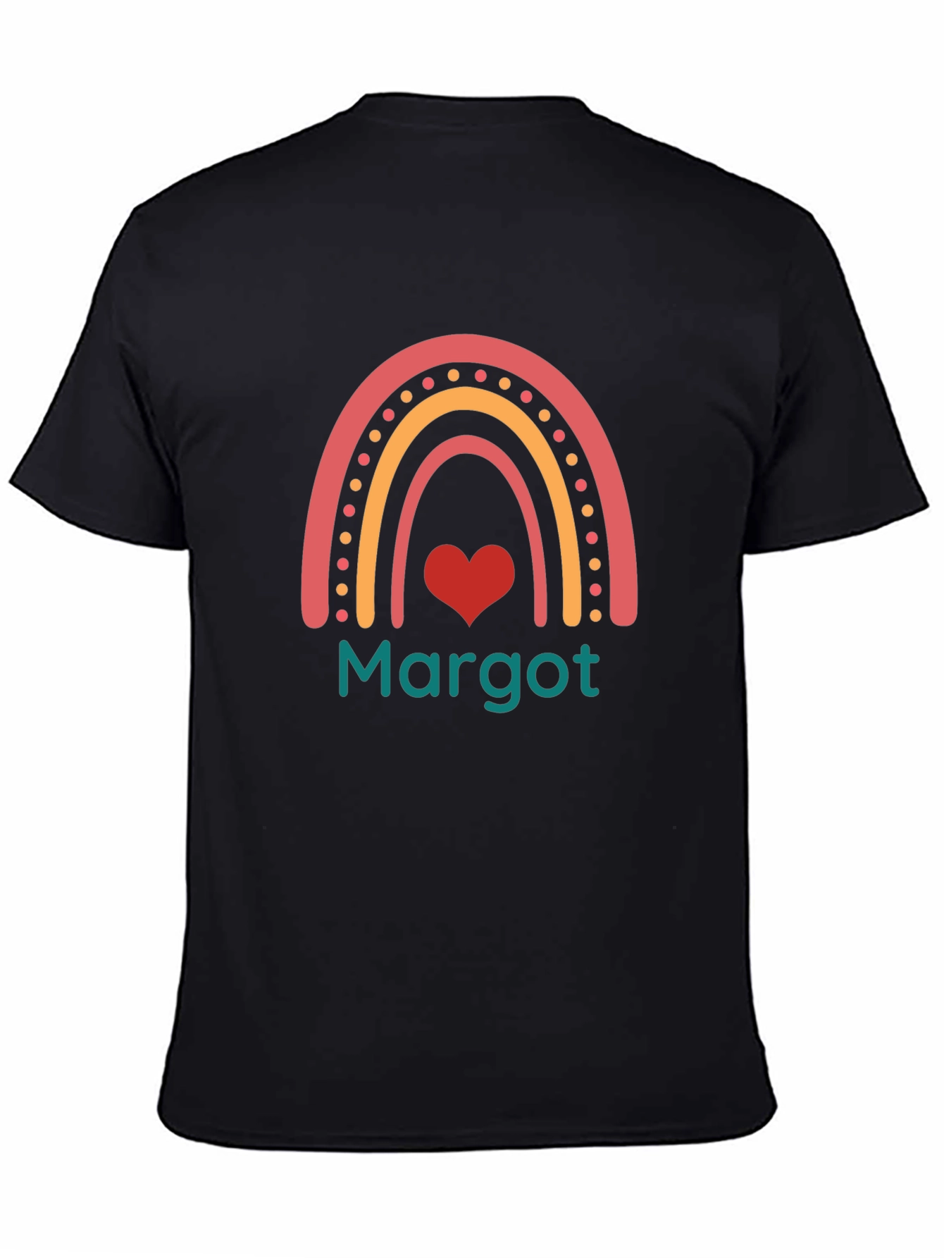 Margot Rainbow Heart Personalized T-Shirt