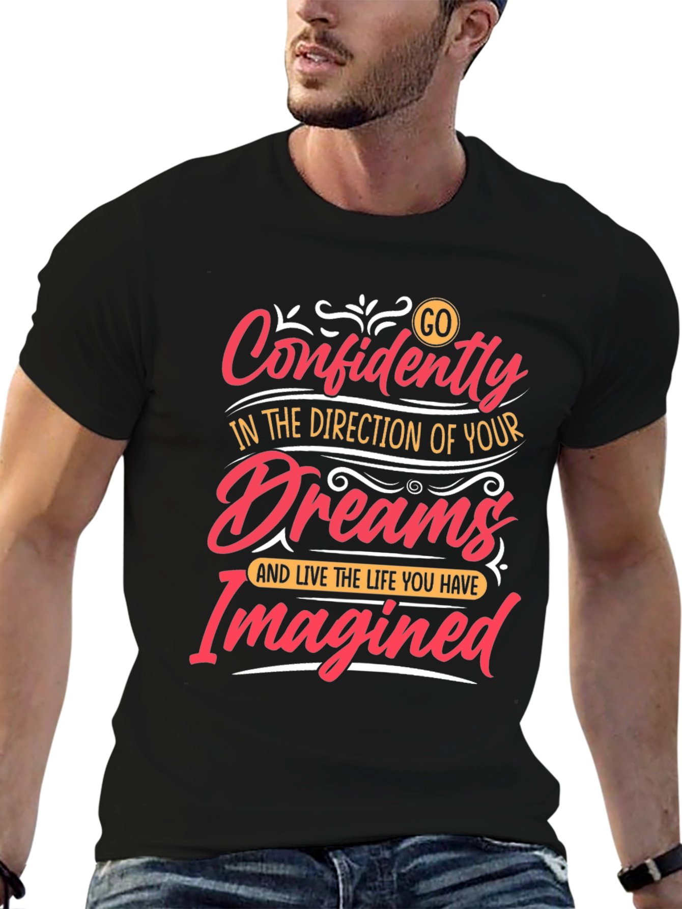 Inspirational Graphic Tee - Confidently Go!