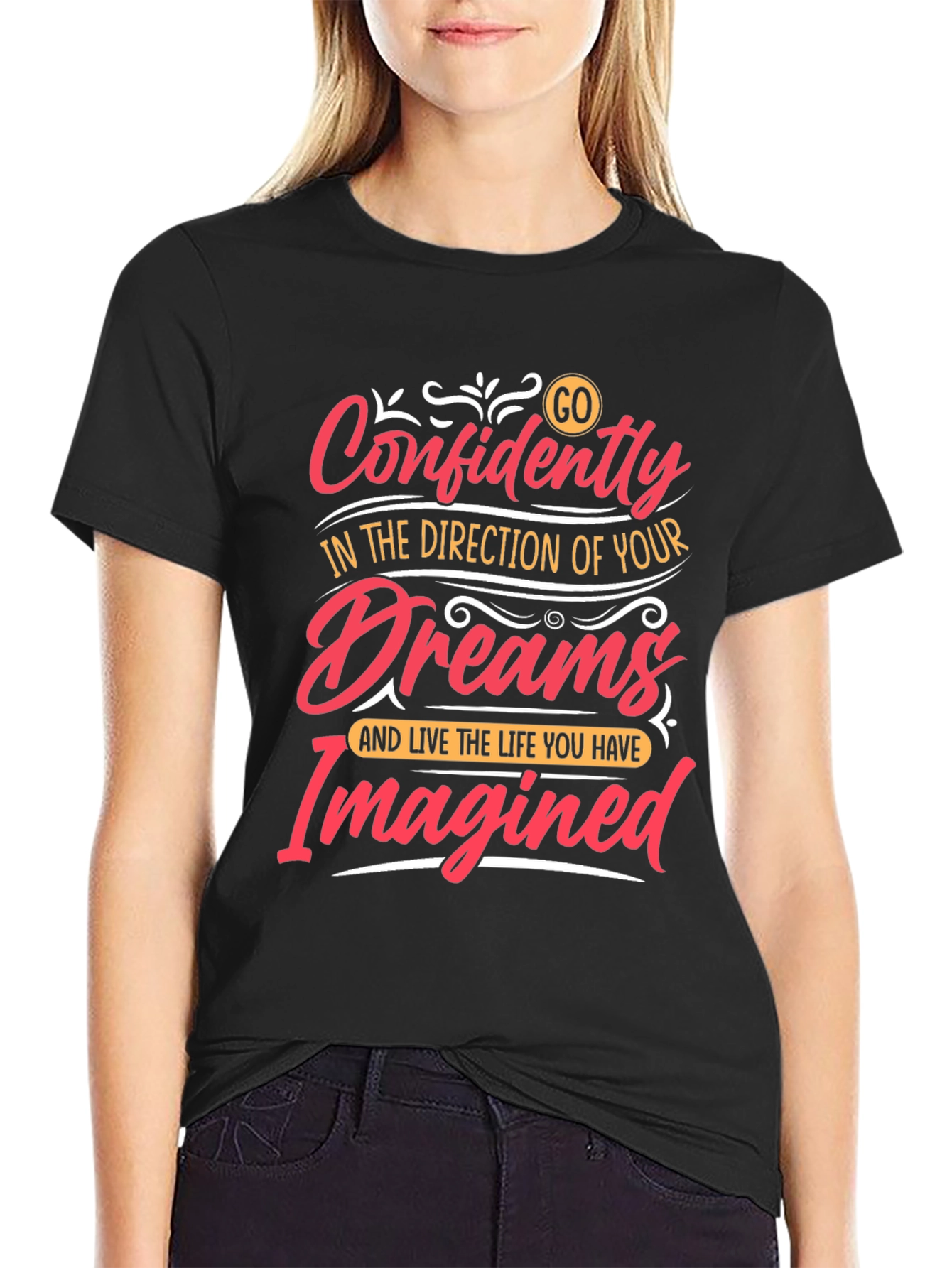 Inspirational Graphic Tee - Confidently Go!