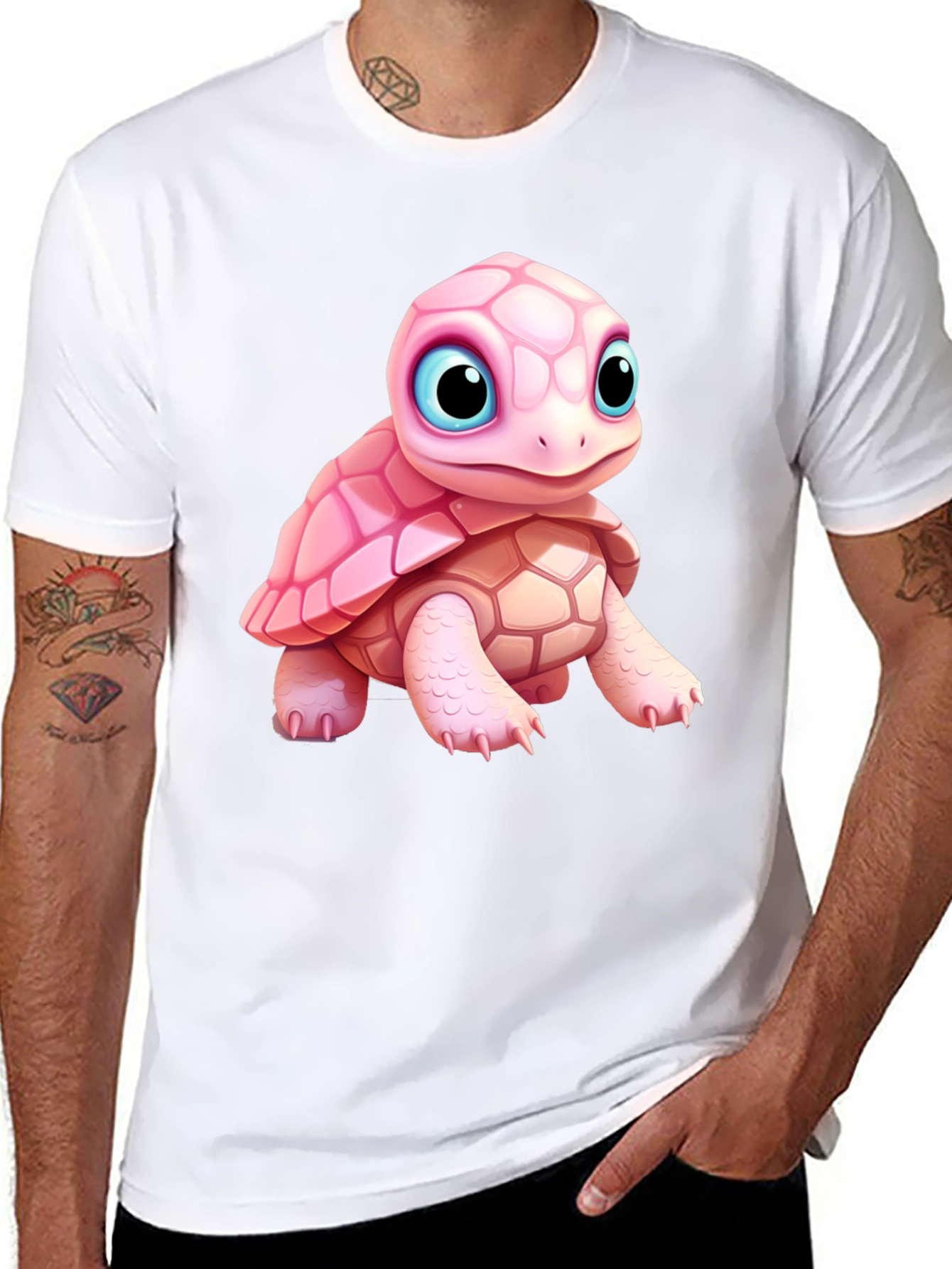 Cute Cartoon Turtle Graphic Tee