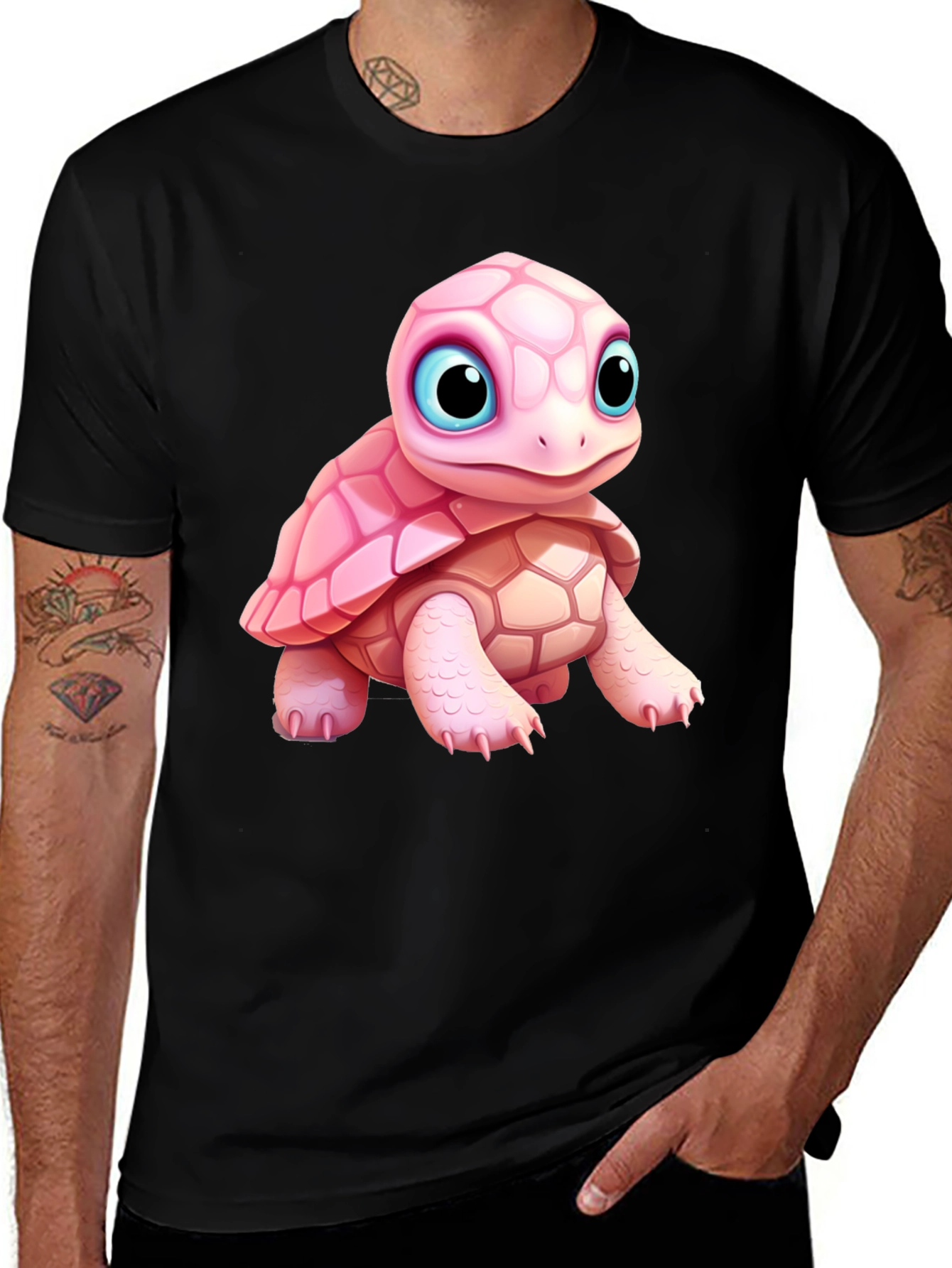 Cute Cartoon Turtle Graphic Tee