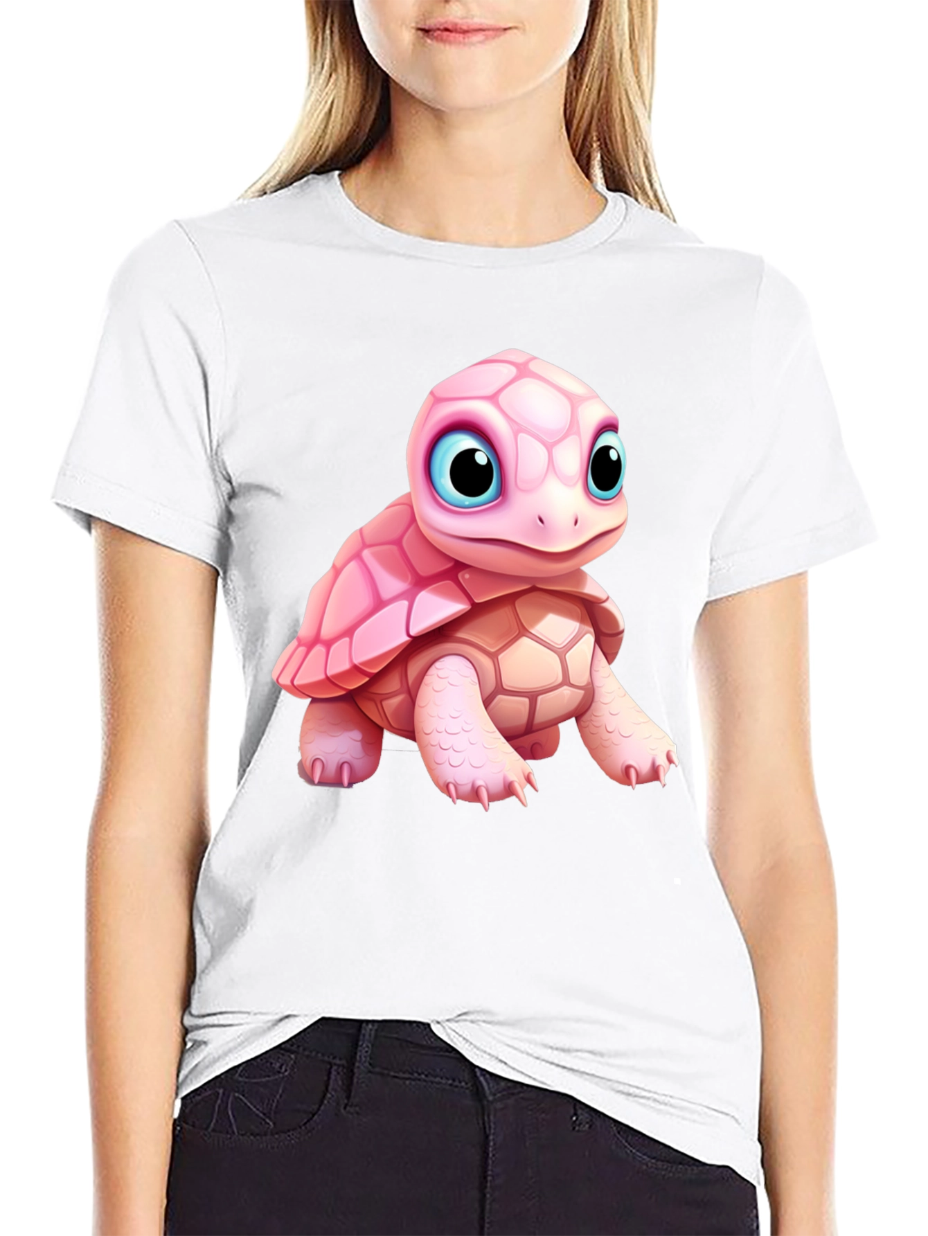 Cute Cartoon Turtle Graphic Tee