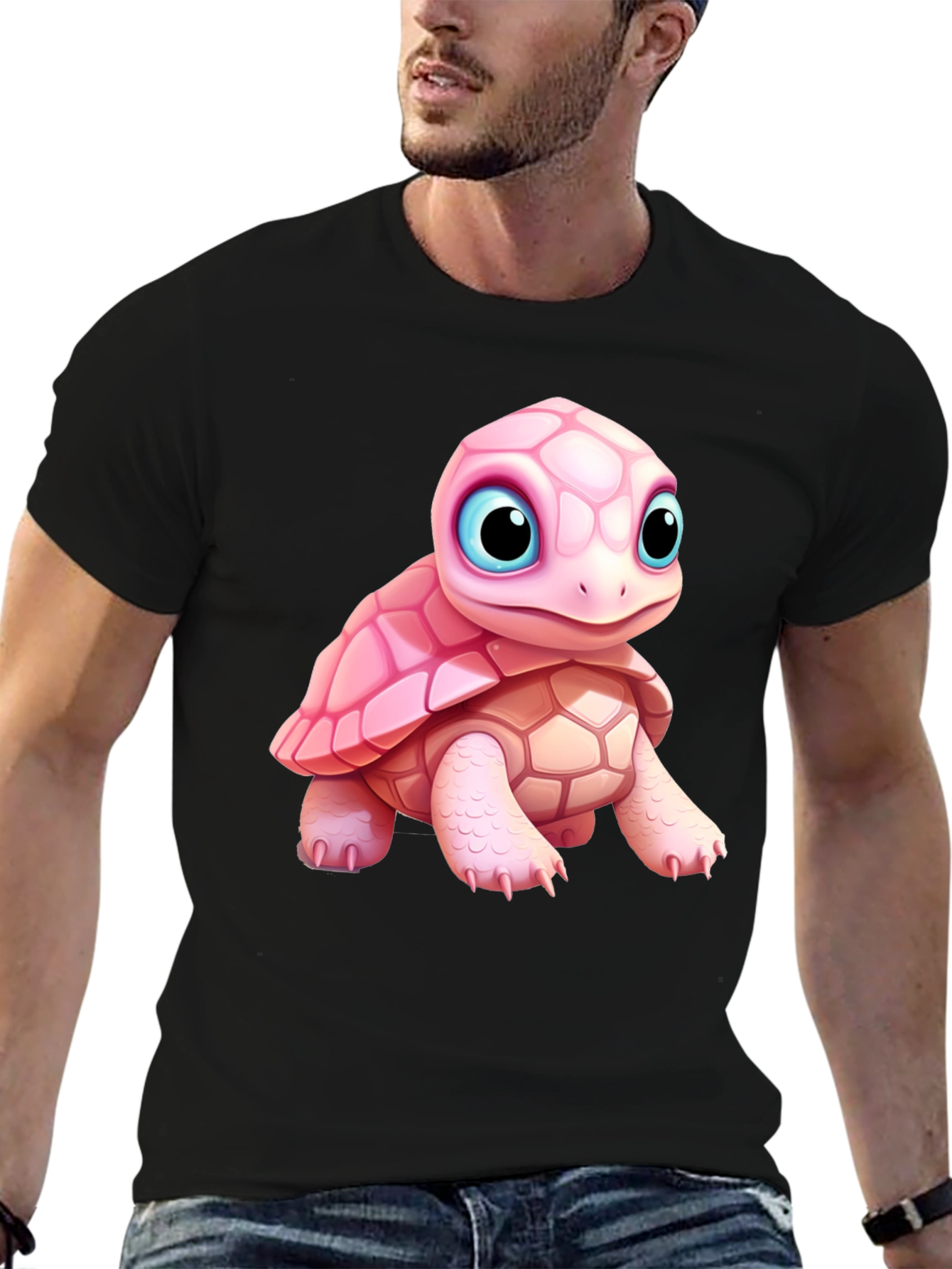 Cute Cartoon Turtle Graphic Tee