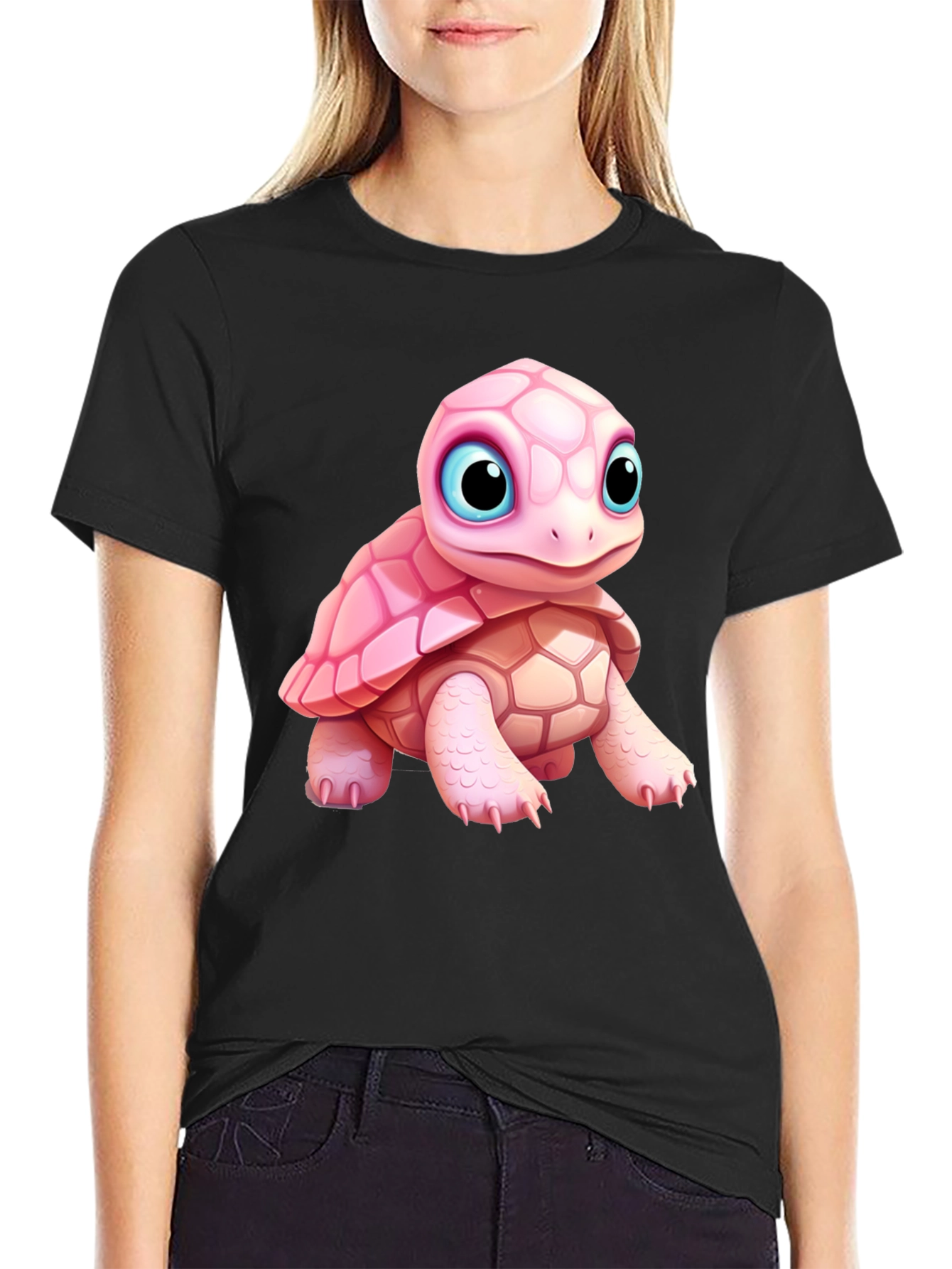 Cute Cartoon Turtle Graphic Tee
