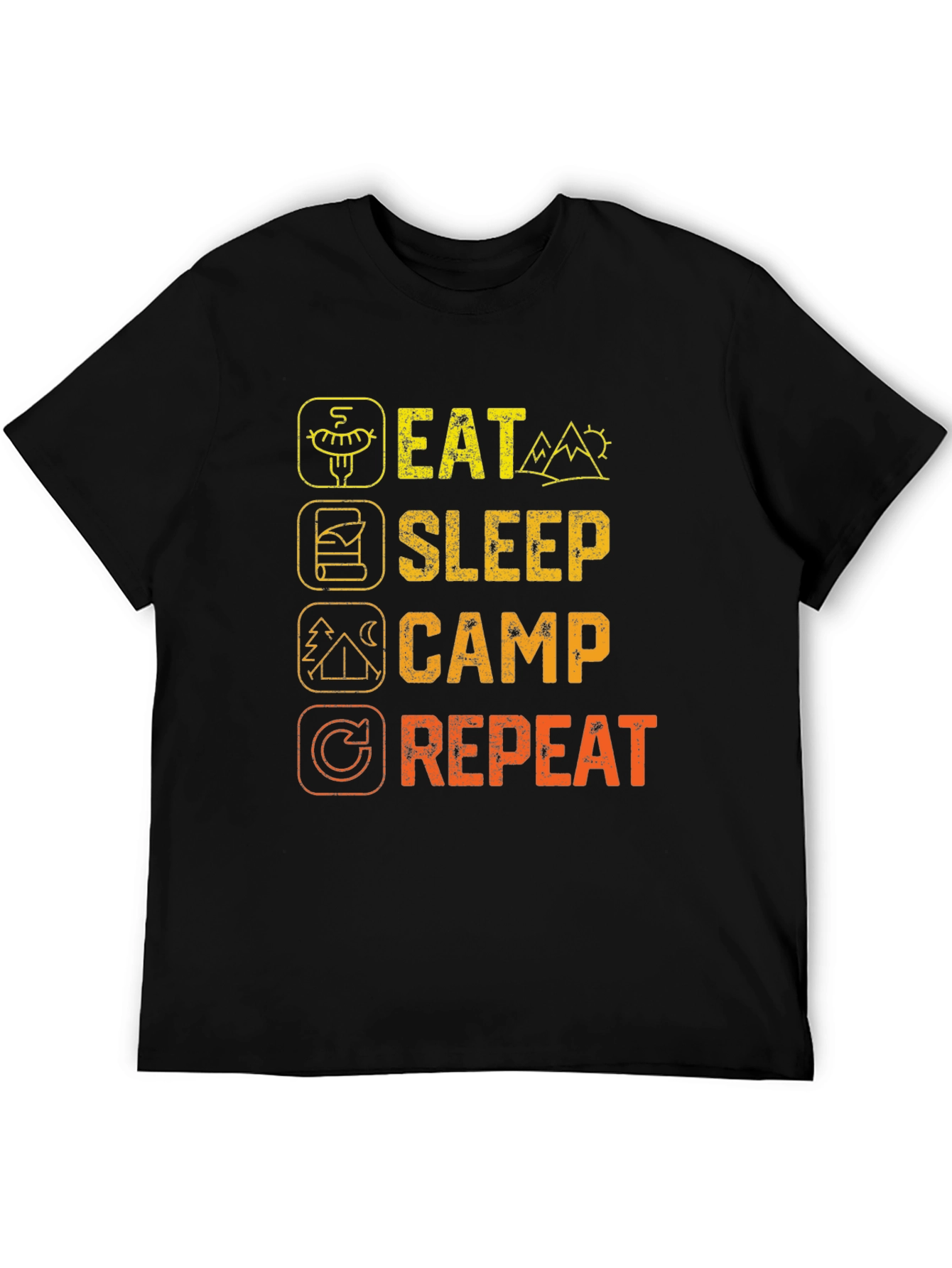 Eat Sleep Camp Repeat Graphic Tee