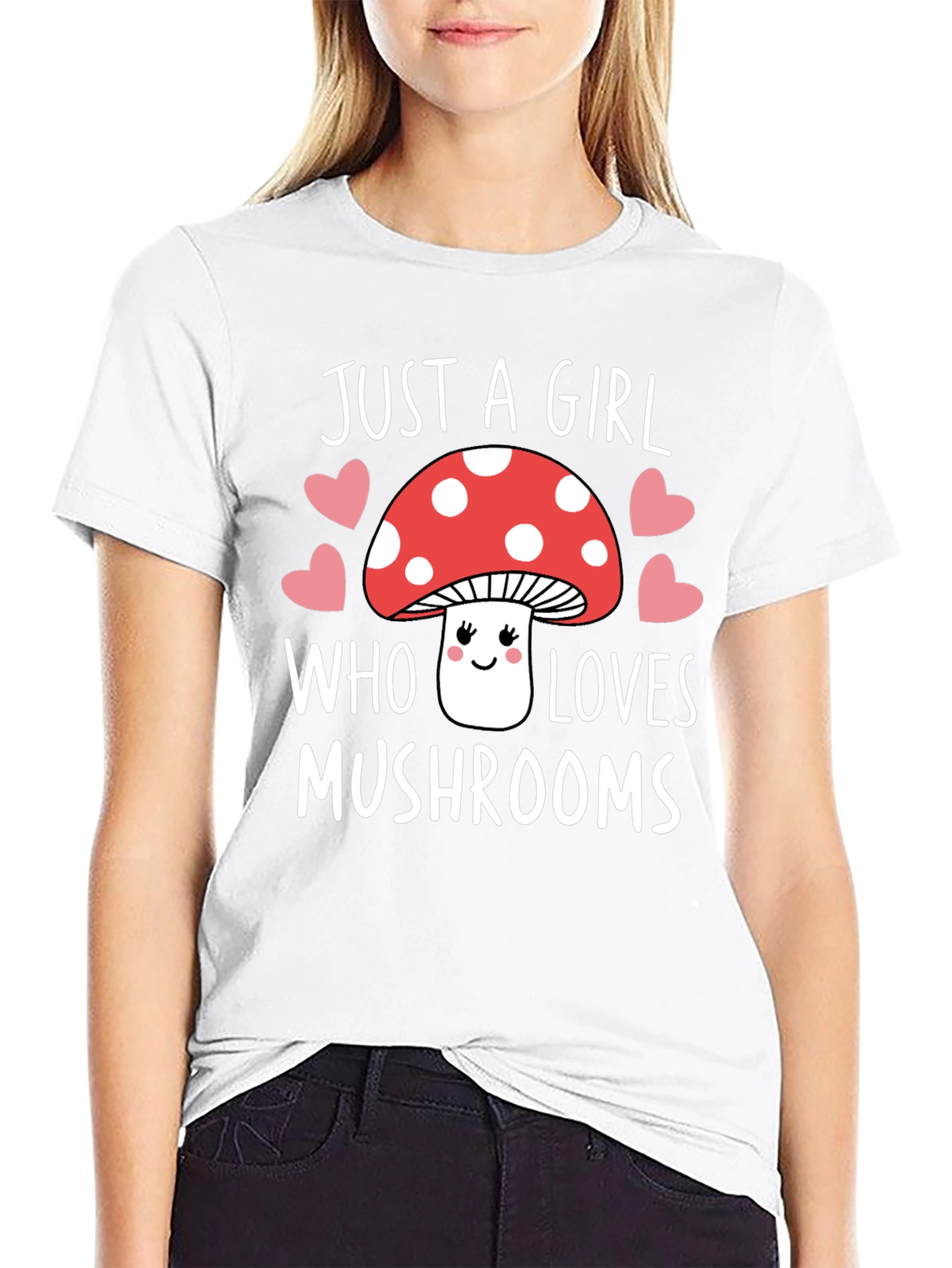 Just A Girl Who Loves Mushrooms Graphic Tee