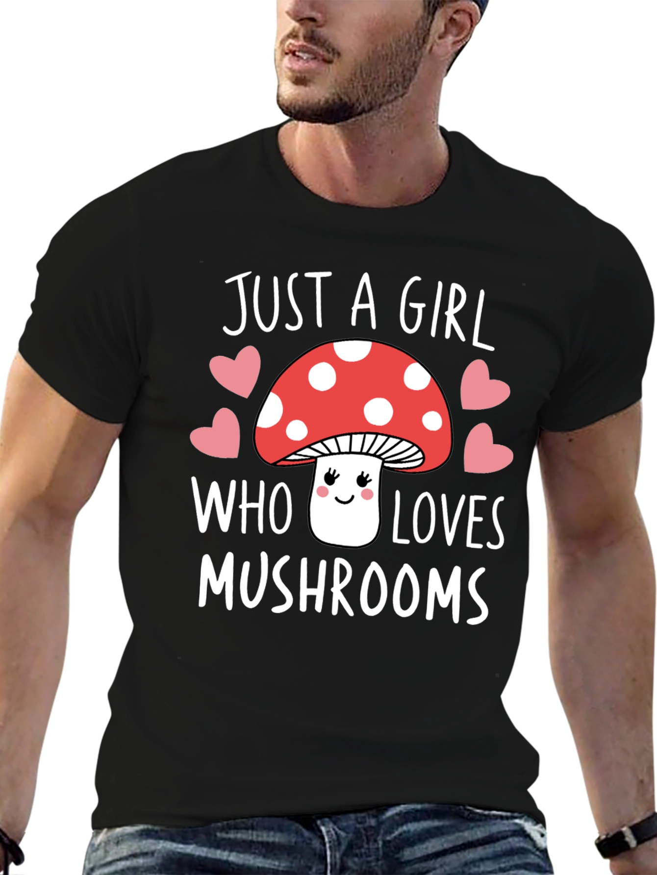 Just A Girl Who Loves Mushrooms Graphic Tee