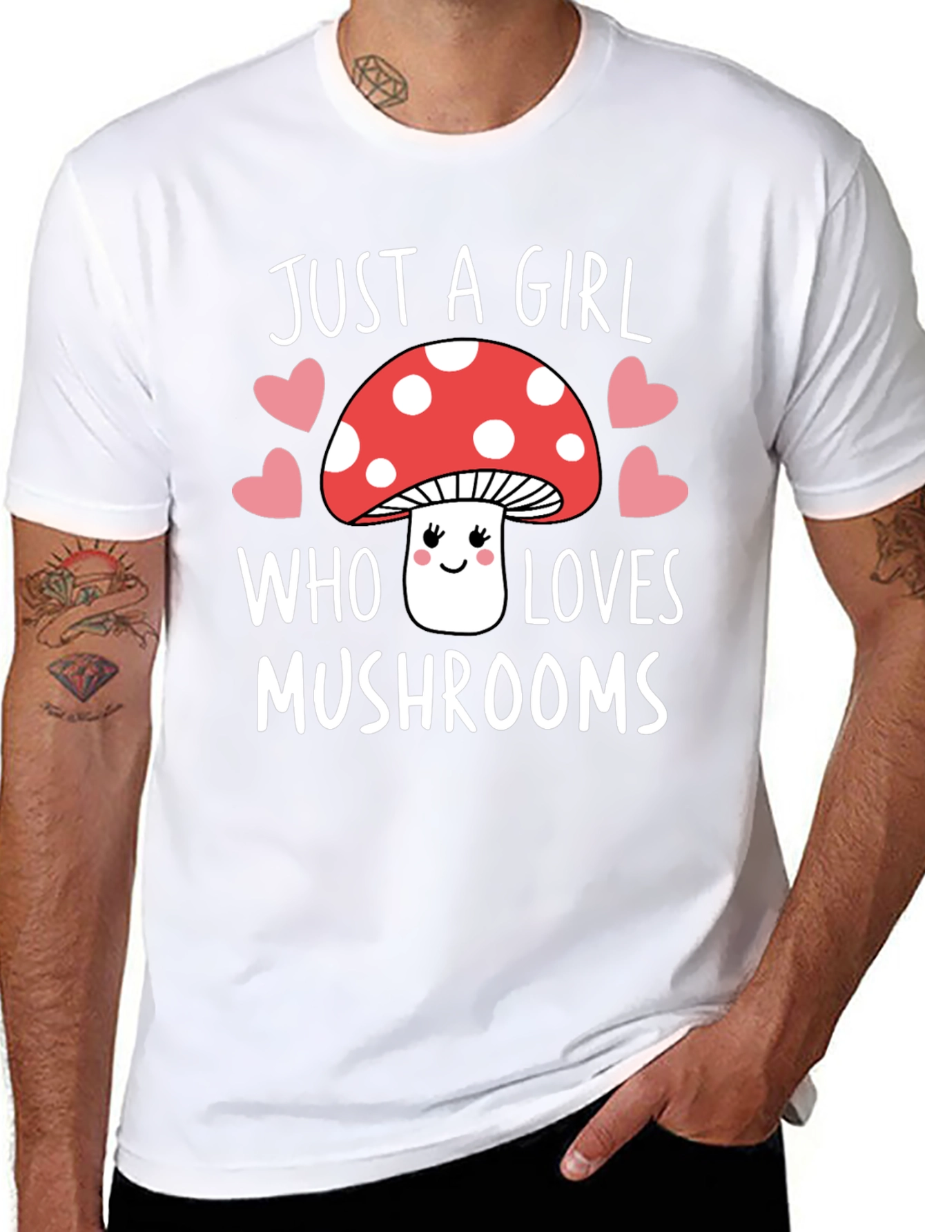 Just A Girl Who Loves Mushrooms Graphic Tee