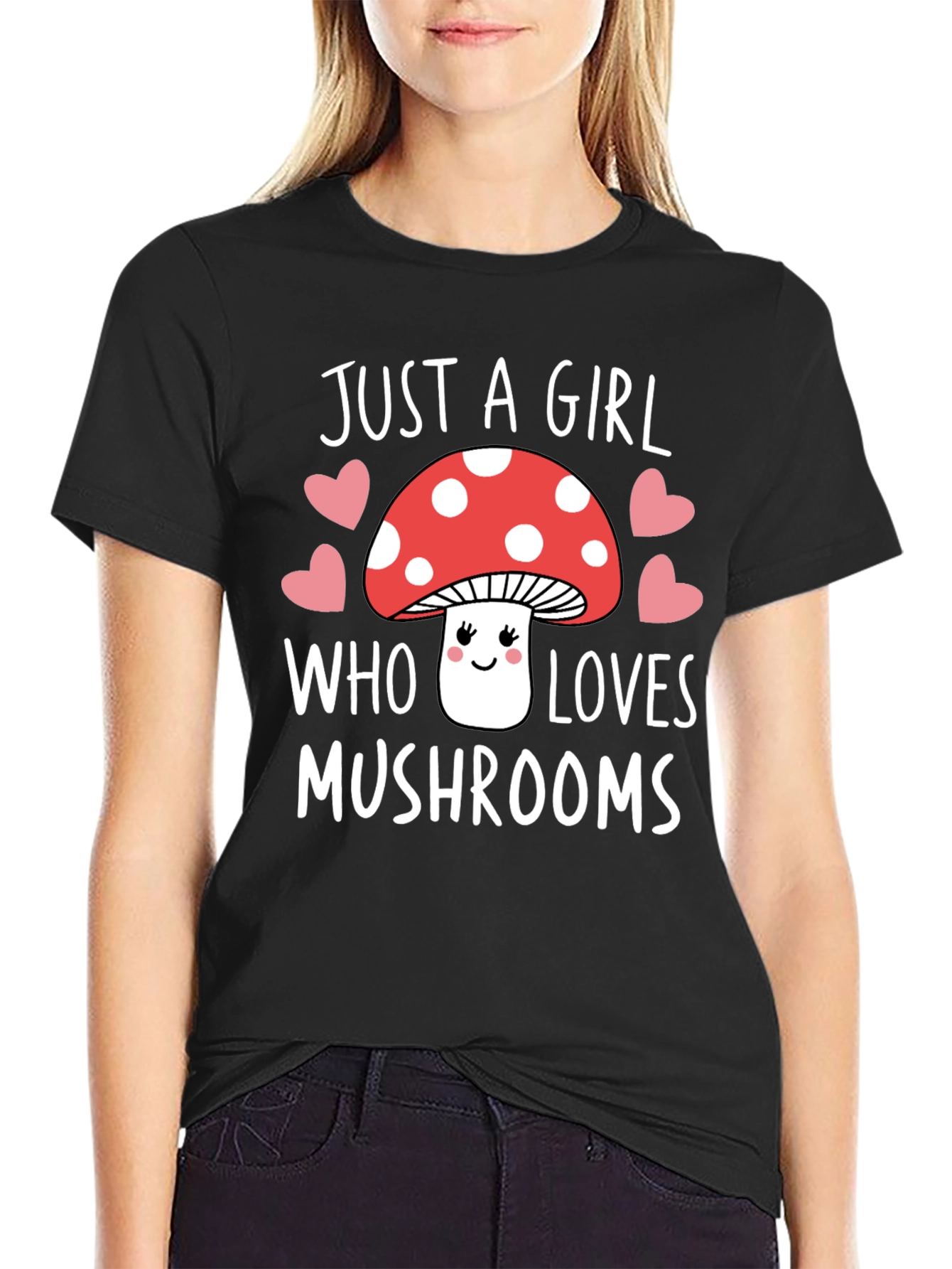 Just A Girl Who Loves Mushrooms Graphic Tee