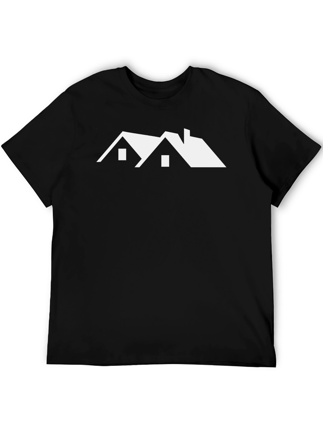 Modern Architecture Graphic Tee - Black Cotton Shirt