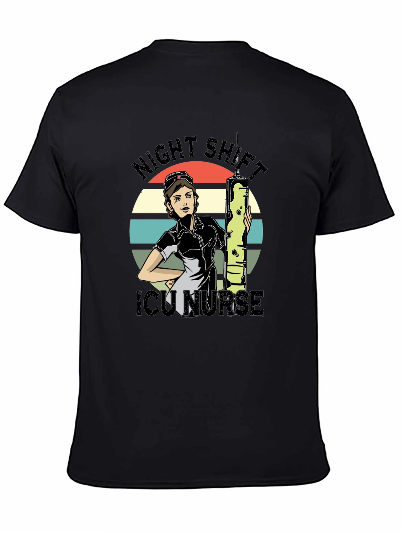 Night Shift ICU Nurse Graphic T-Shirt