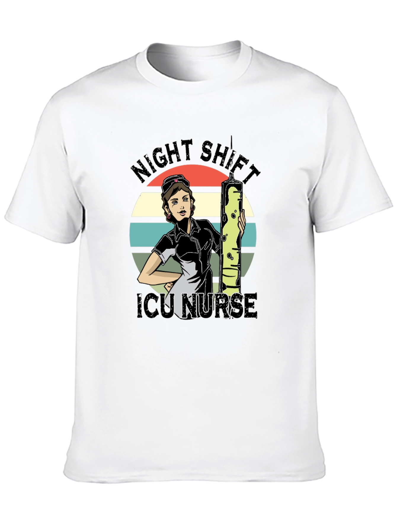 Night Shift ICU Nurse Graphic T-Shirt