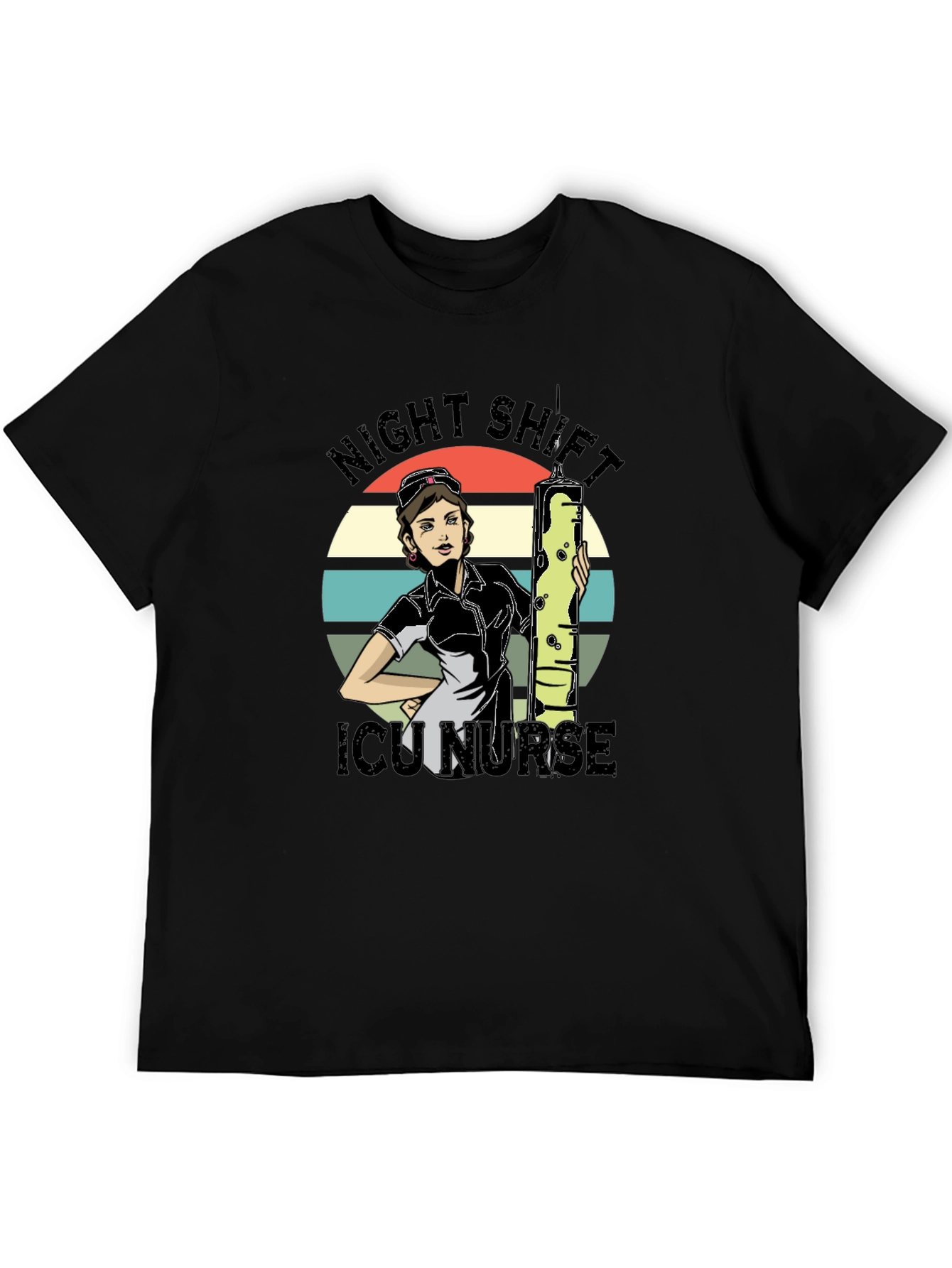 Night Shift ICU Nurse Graphic T-Shirt