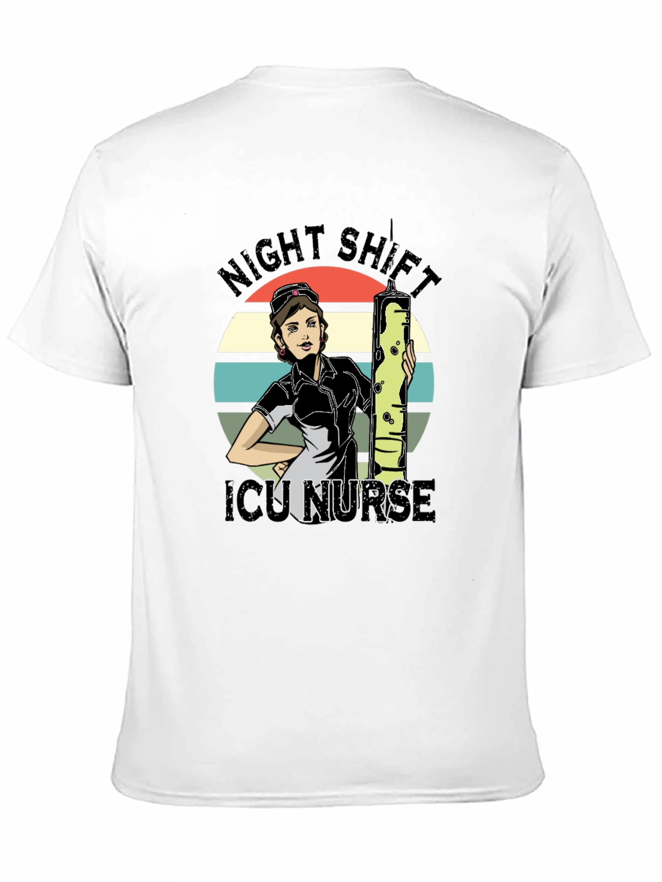 Night Shift ICU Nurse Graphic T-Shirt