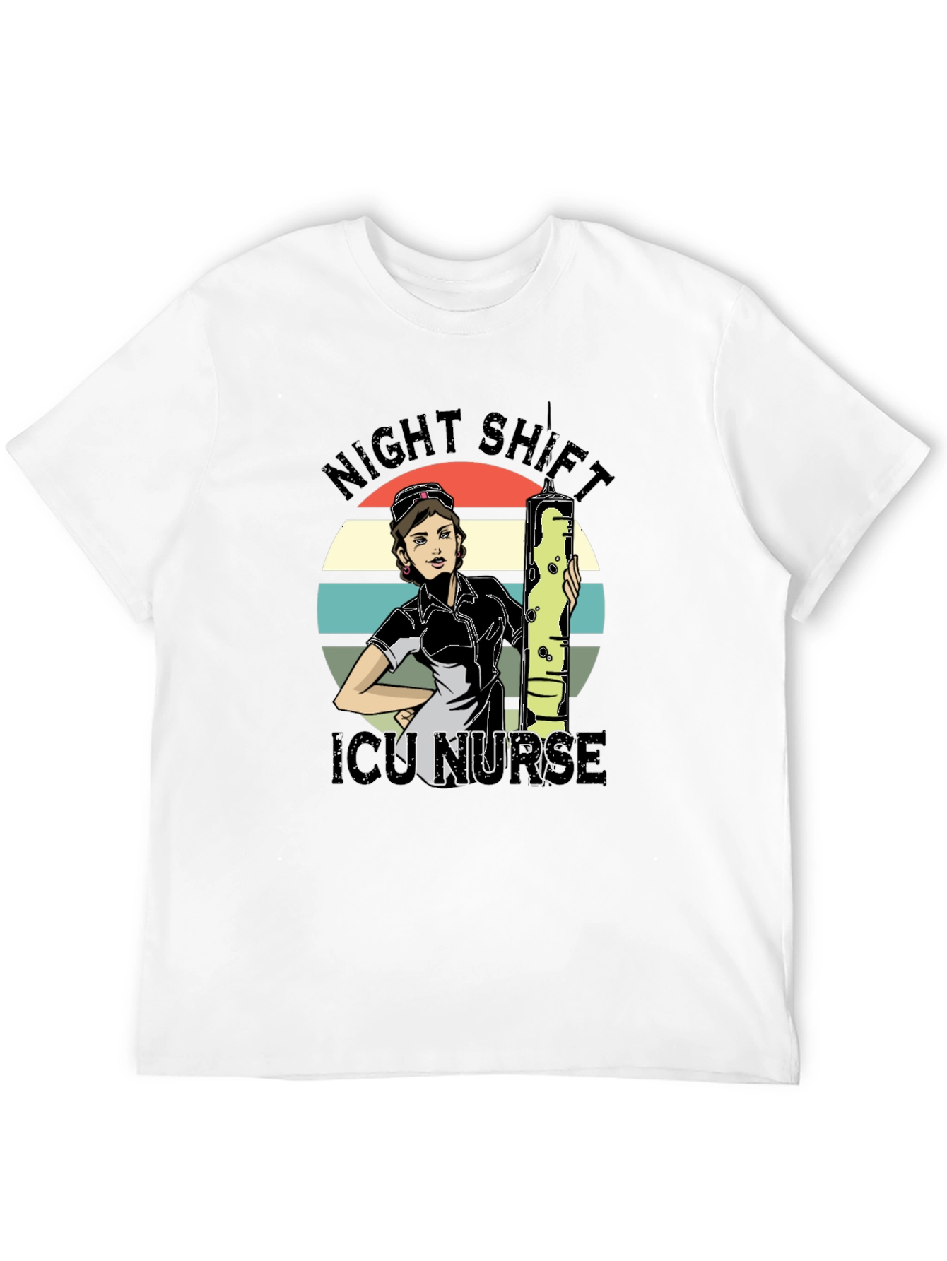 Night Shift ICU Nurse Graphic T-Shirt