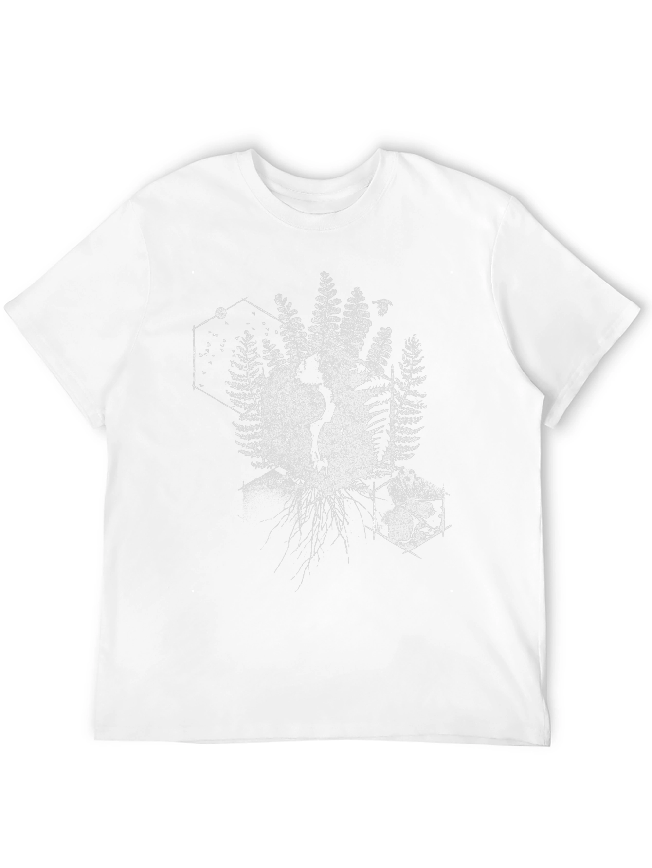 Geometric Nature T-Shirt - Black Cotton Tee