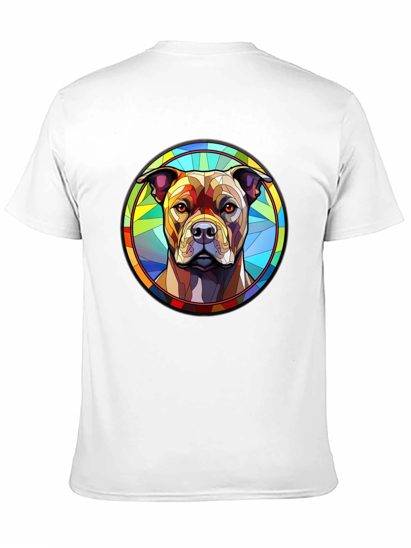 Stained Glass Dog Graphic T-Shirt