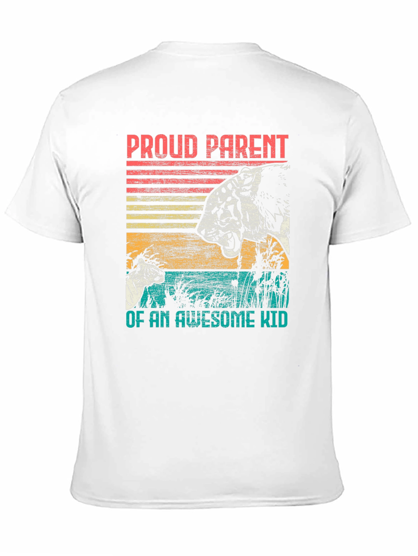 Proud Parent Awesome Kid Tiger Graphic T-Shirt