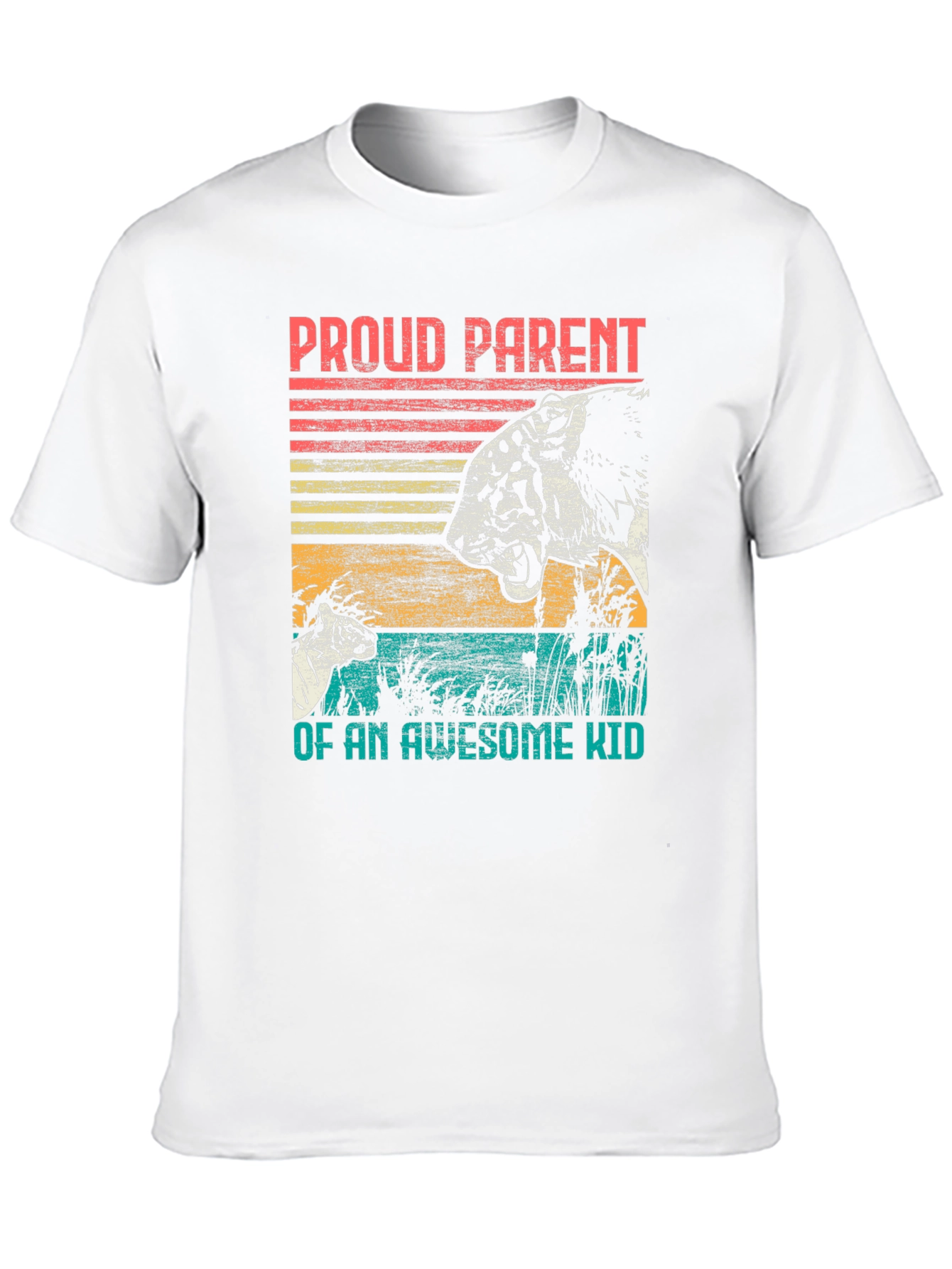 Proud Parent Awesome Kid Tiger Graphic T-Shirt