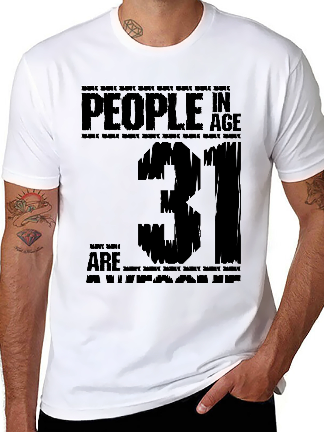 People in Age 31 Are Awesome Black T-Shirt