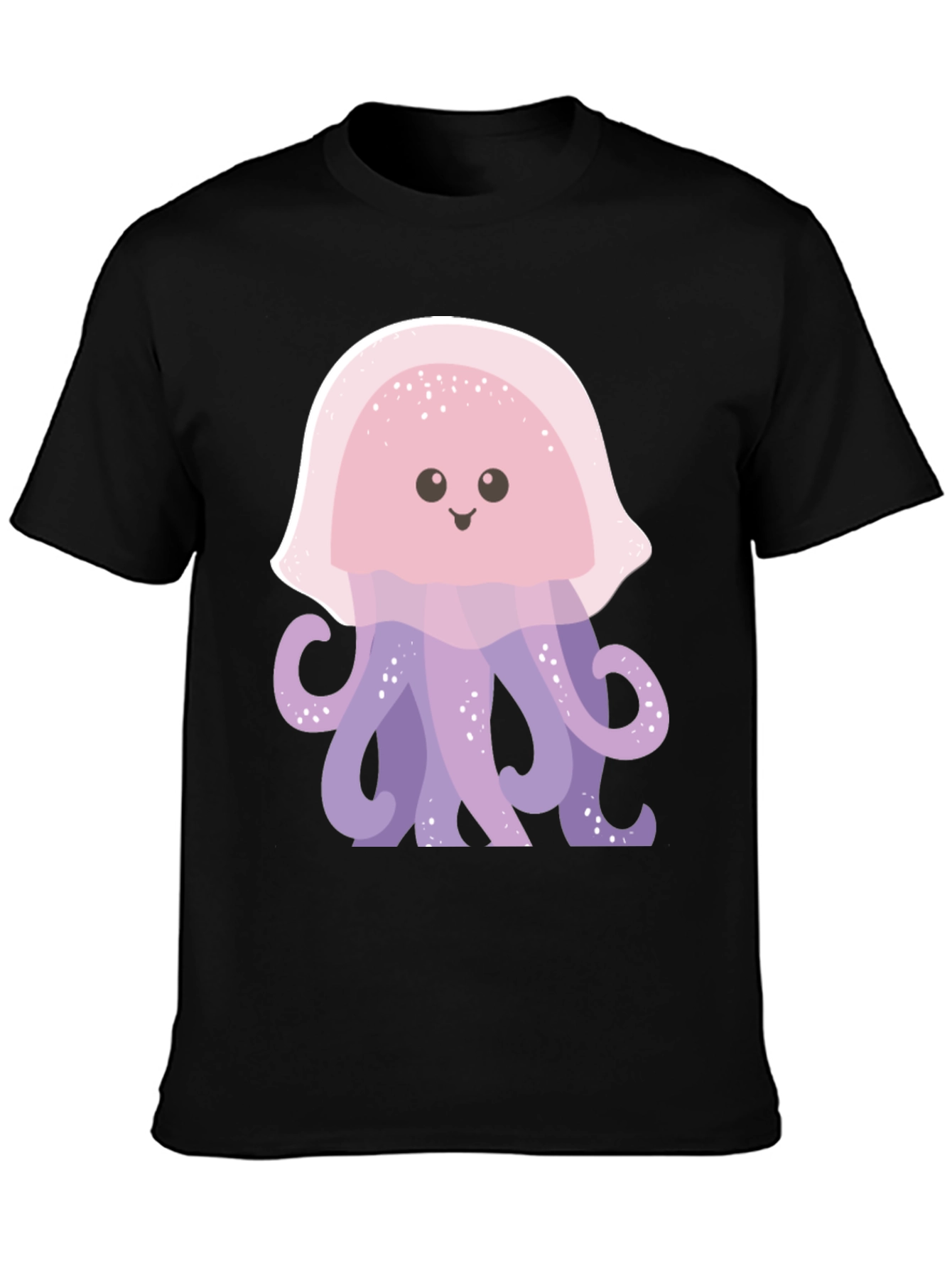 Cute Jellyfish Graphic Tee - Soft Black Cotton Shirt